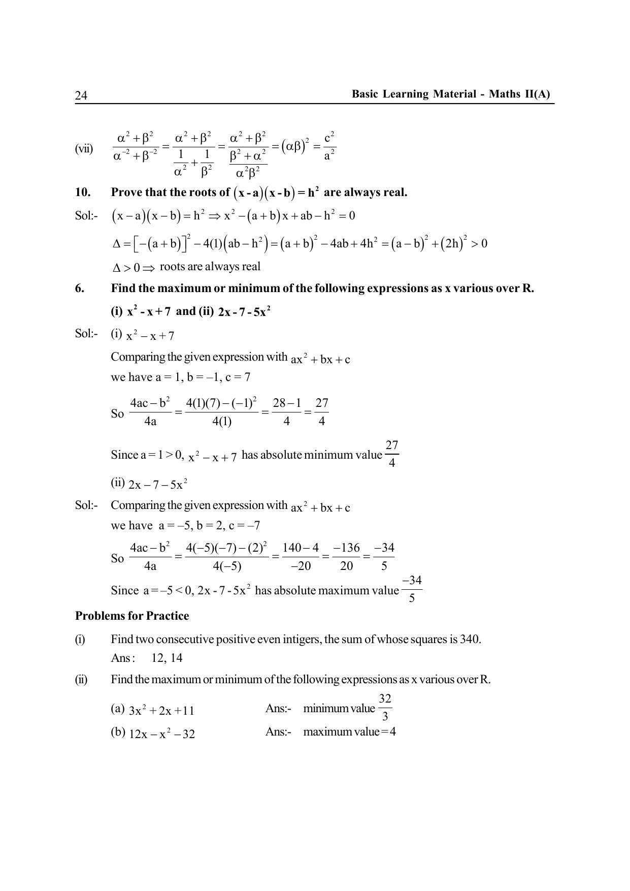 TS SCERT Inter 2nd Year Maths IIA EM Path 1 (Telugu Medium) Text Book - Page 29