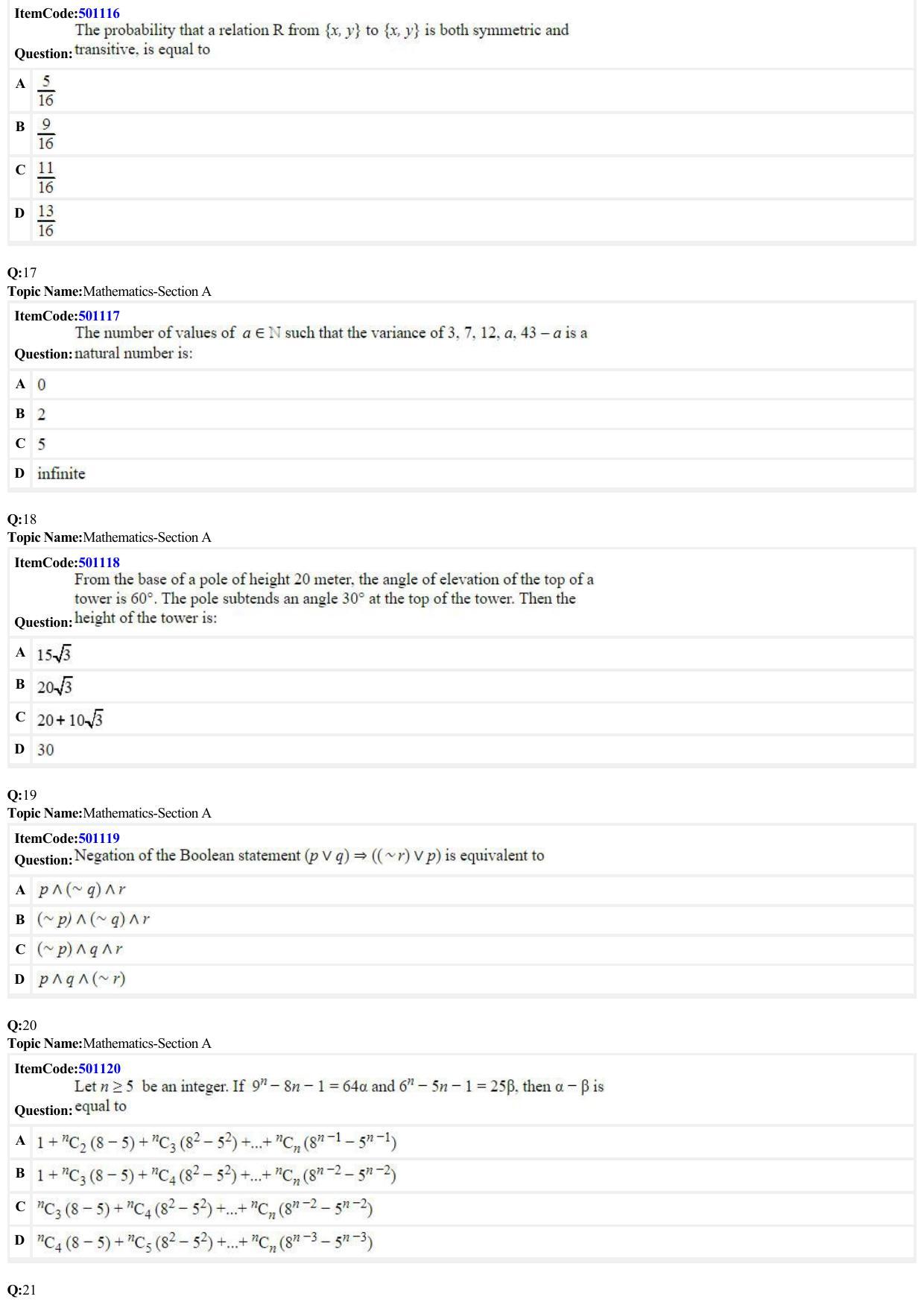 JEE Mains 2022: BTech English (Shift 2) 29-06-2022 Question Paper - Page 5
