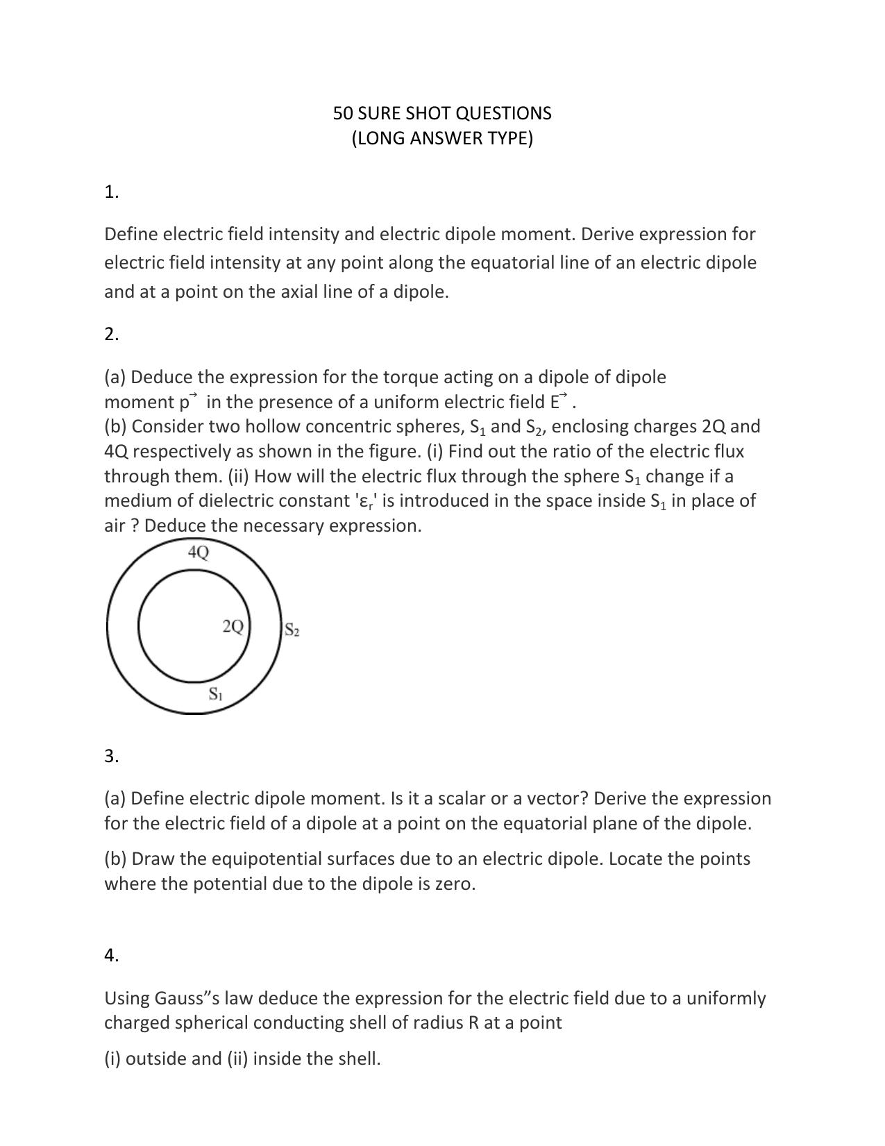 CBSE Class 12 Physics Long Answer Question Bank 2 – Download Sure Shot Long Answer Questions - Page 1