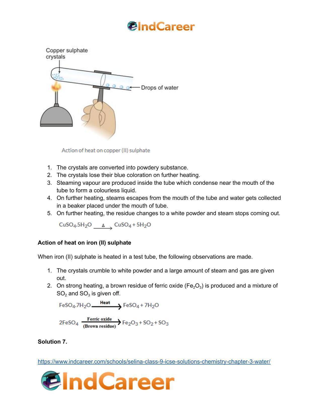 Selina Class 9 ICSE Solutions Chemistry : Chapter 3- Water - Page 13
