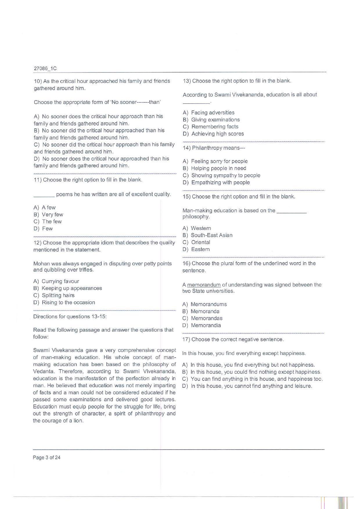  JKBOPEE B.Ed 2016 Question Paper - Page 3