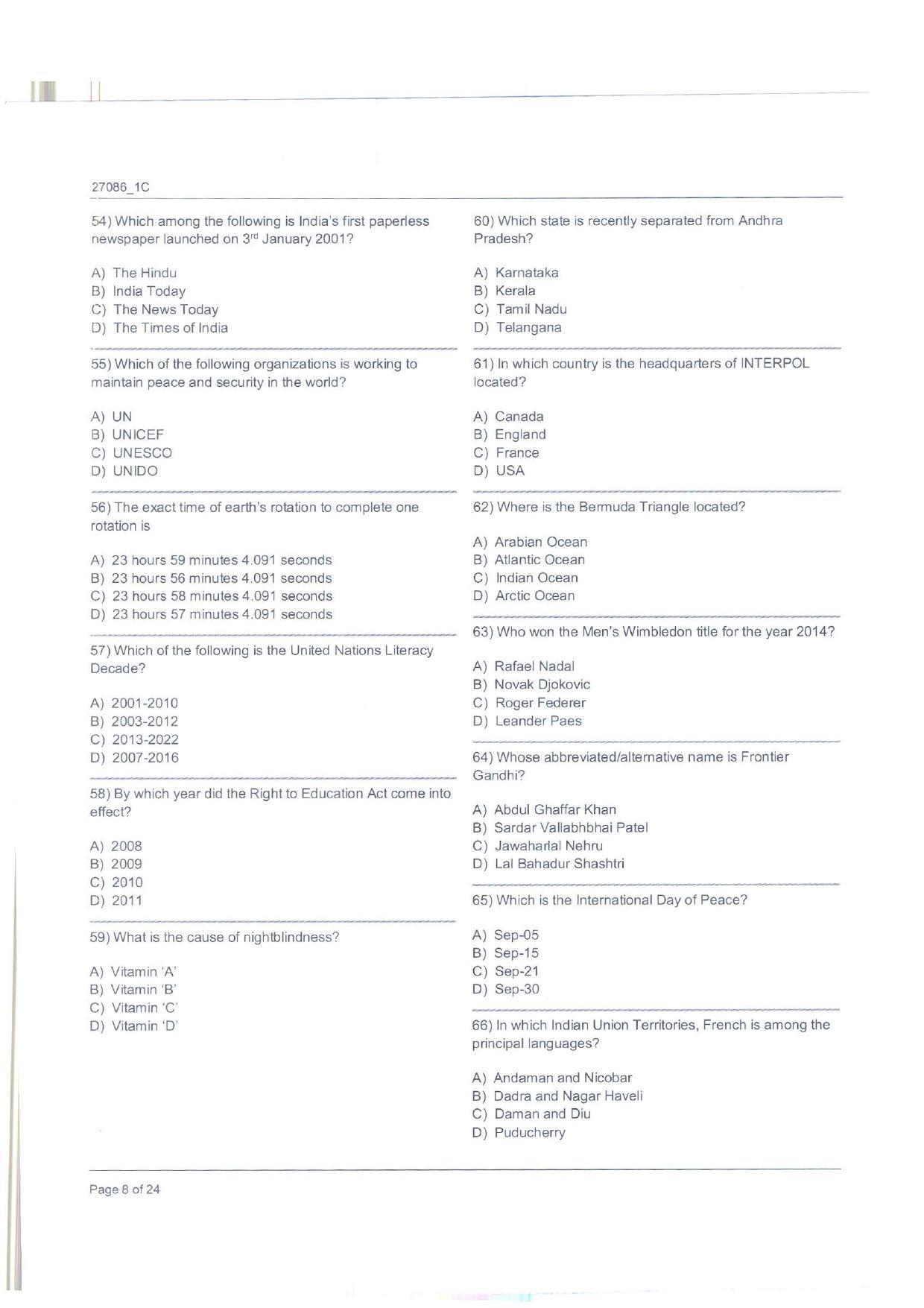 JKBOPEE B.Ed 2016 Question Paper - Page 8