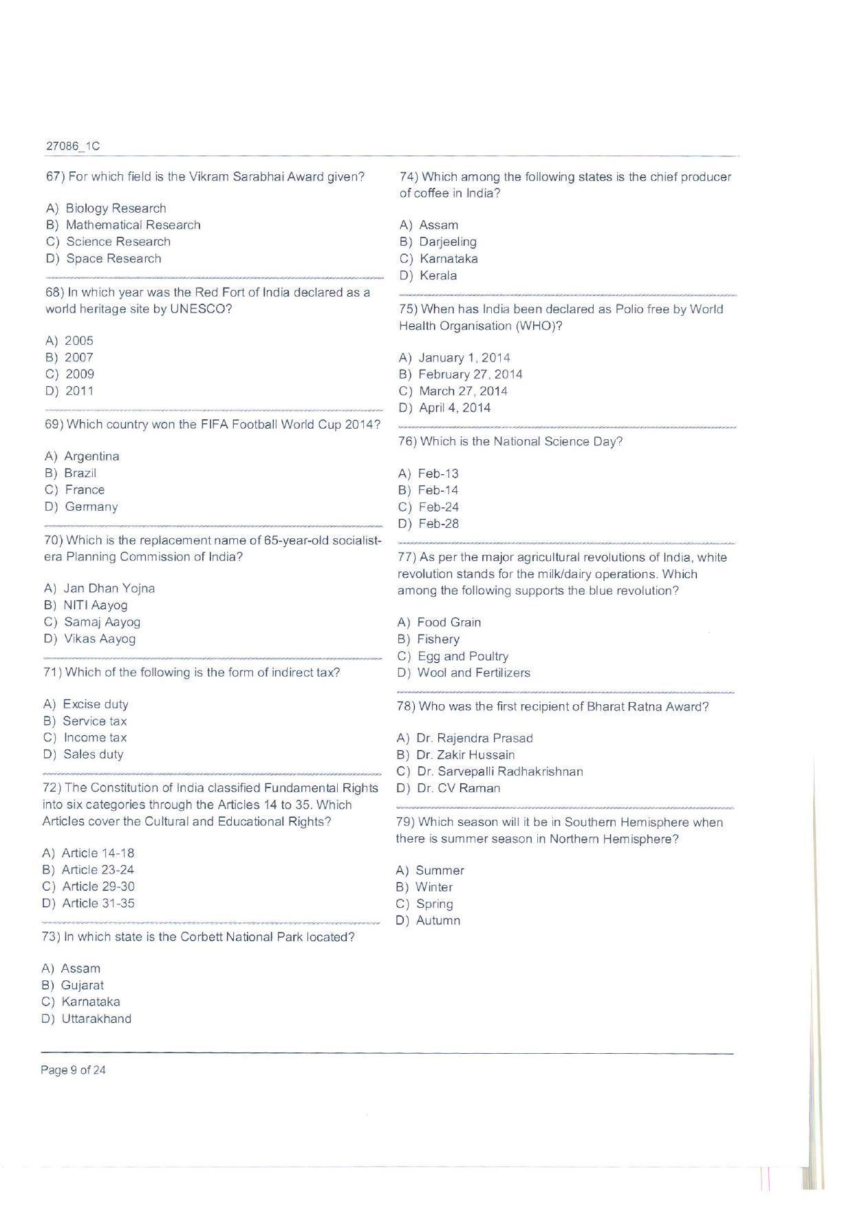  JKBOPEE B.Ed 2016 Question Paper - Page 9