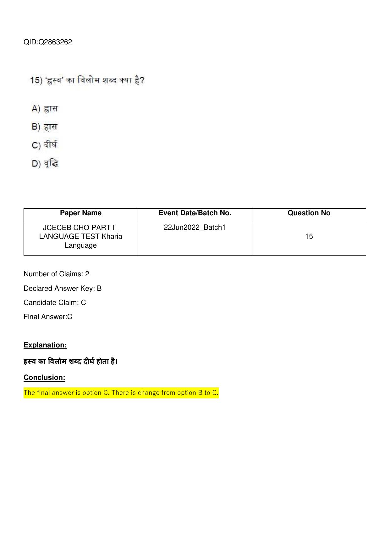 Jharkhand ANM GNM (NECE) 2022 Question Paper - Page 15