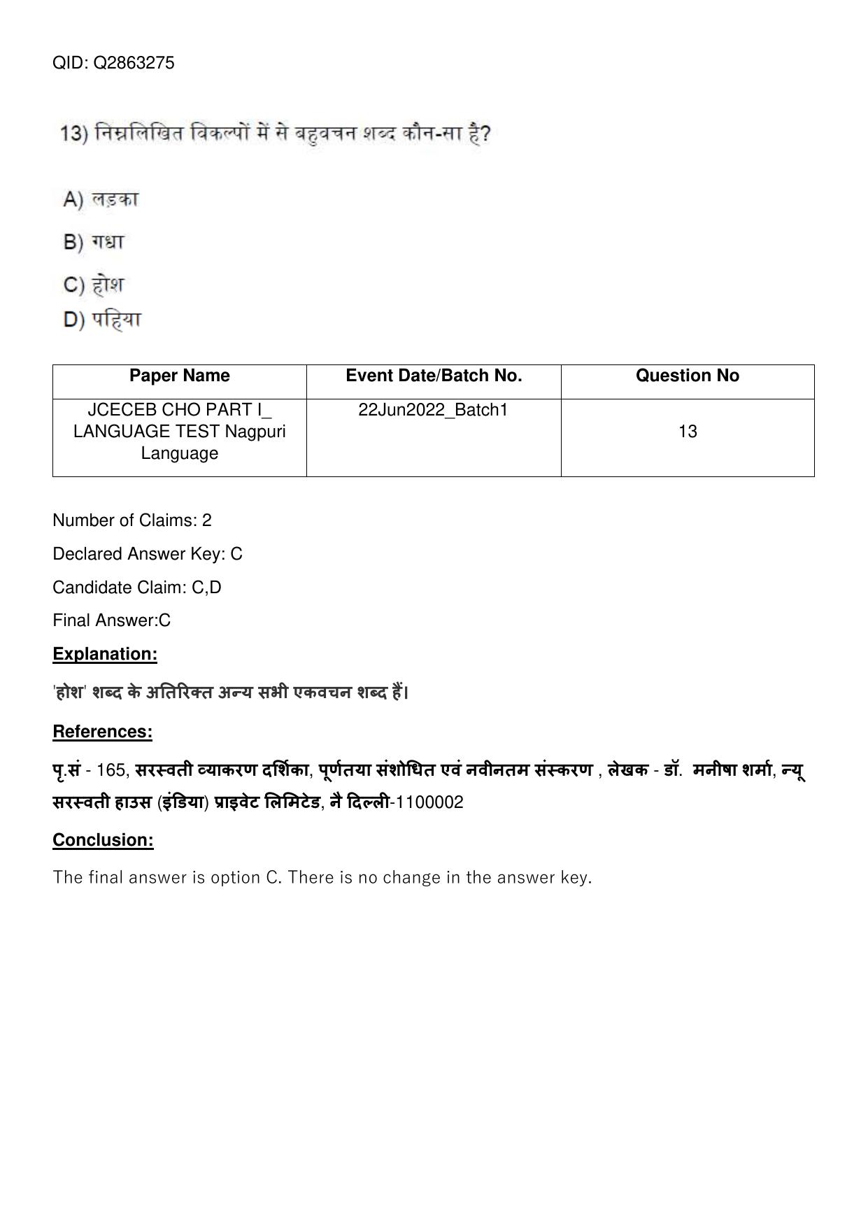 Jharkhand ANM GNM (NECE) 2022 Question Paper - Page 92
