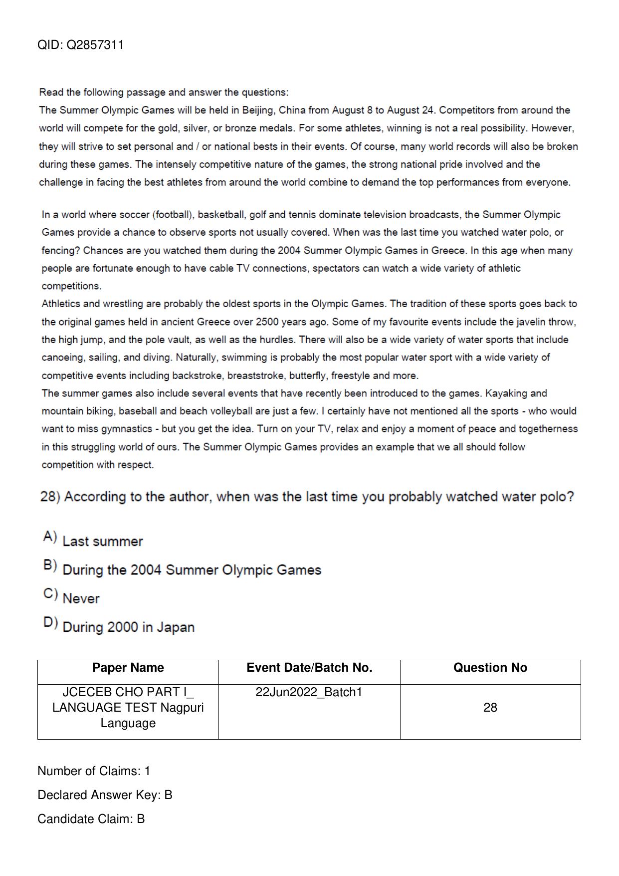 Jharkhand ANM GNM (NECE) 2022 Question Paper - Page 109