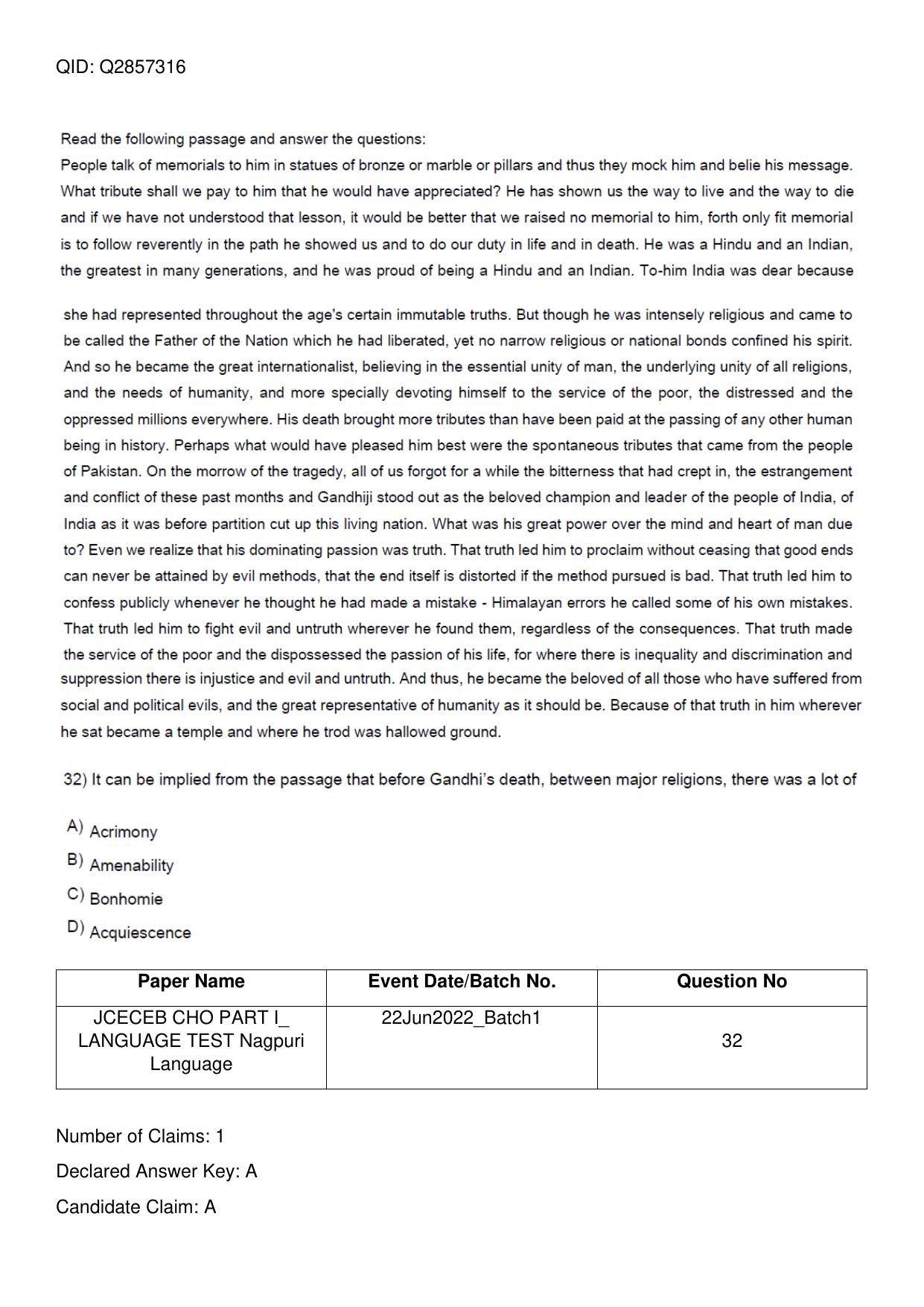 Jharkhand ANM GNM (NECE) 2022 Question Paper - Page 117