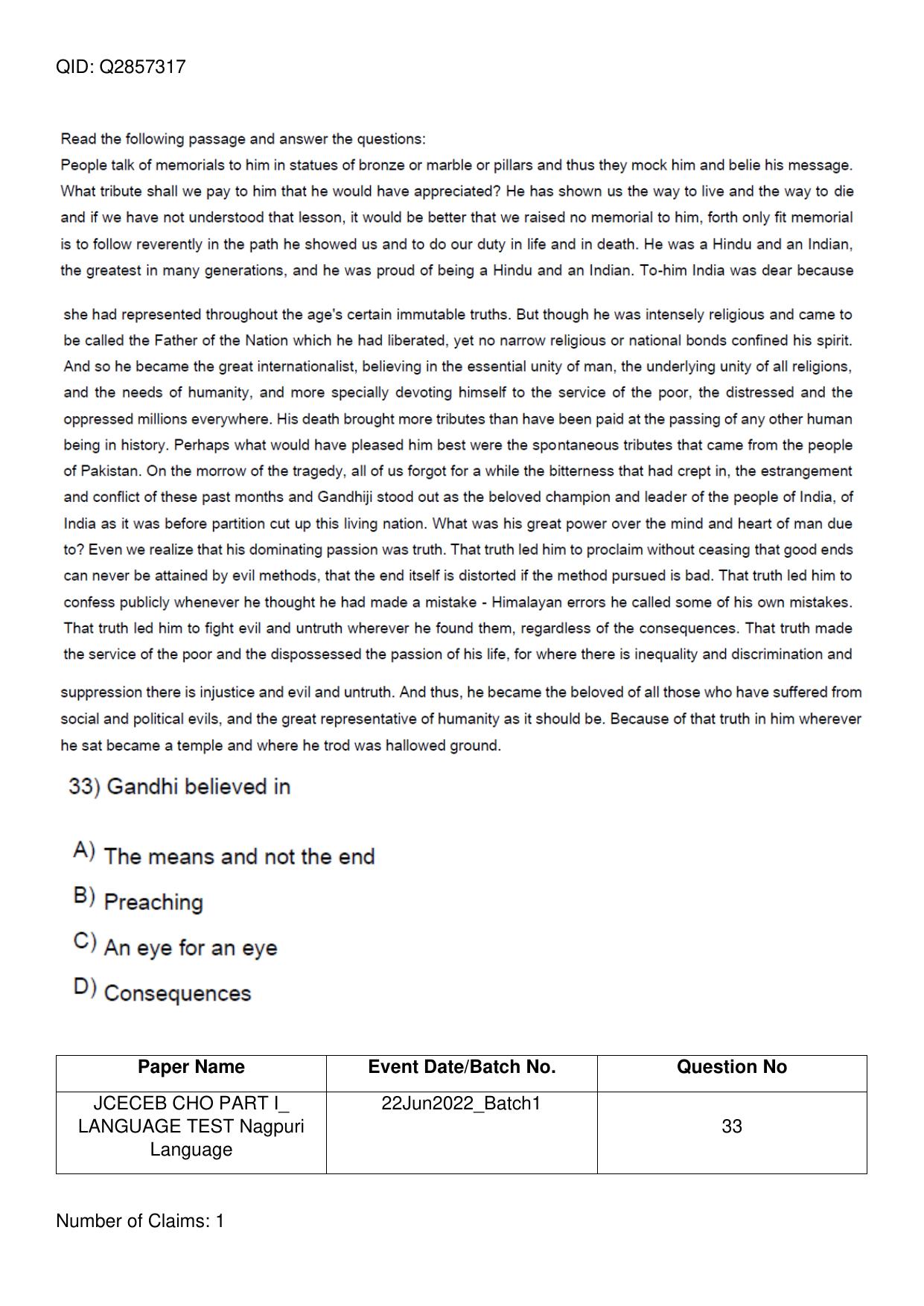 Jharkhand ANM GNM (NECE) 2022 Question Paper - Page 119