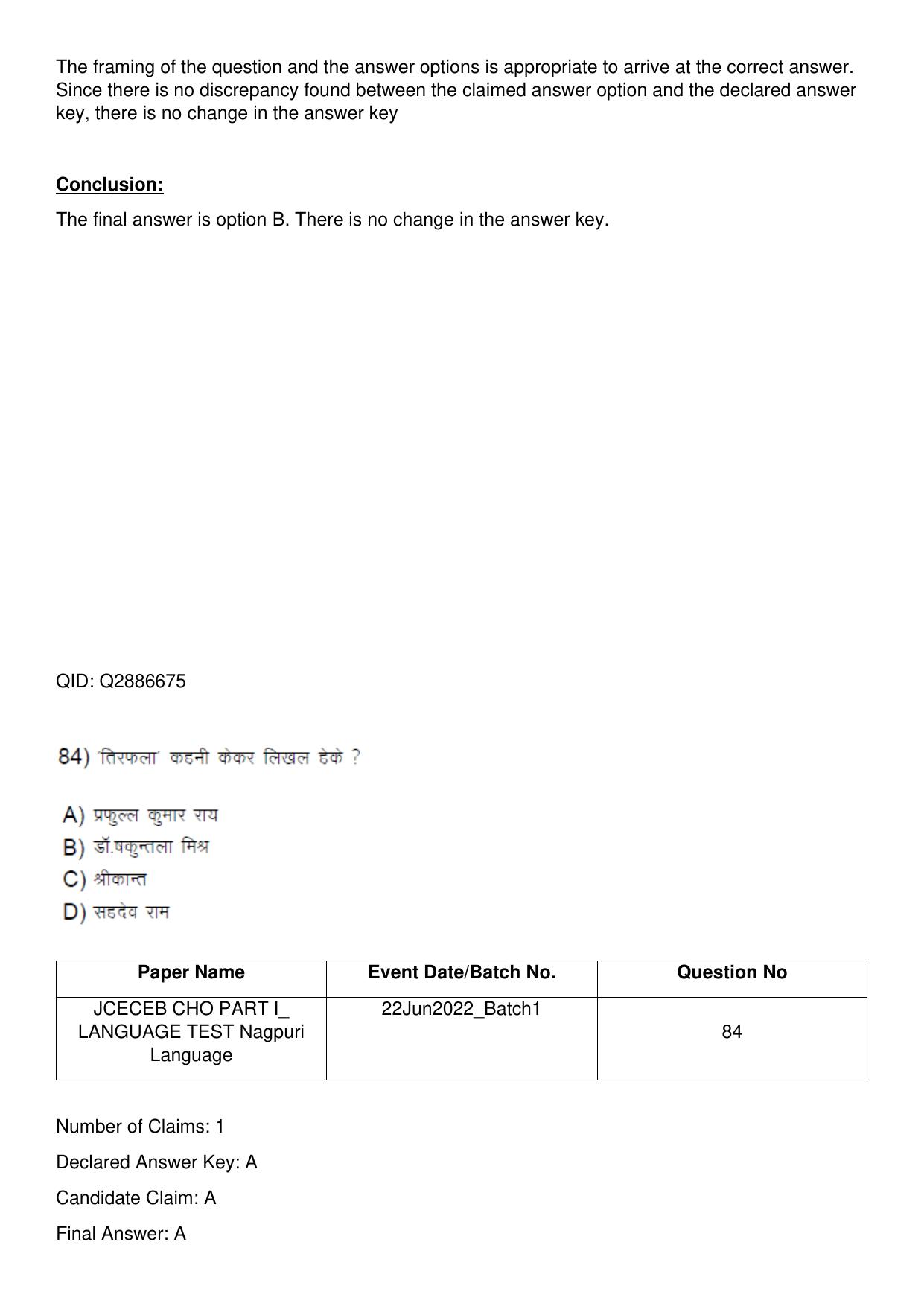 Jharkhand ANM GNM (NECE) 2022 Question Paper - Page 173