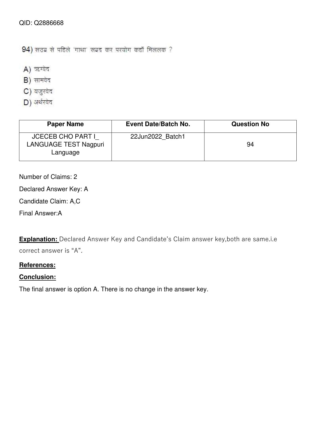 Jharkhand ANM GNM (NECE) 2022 Question Paper - Page 184
