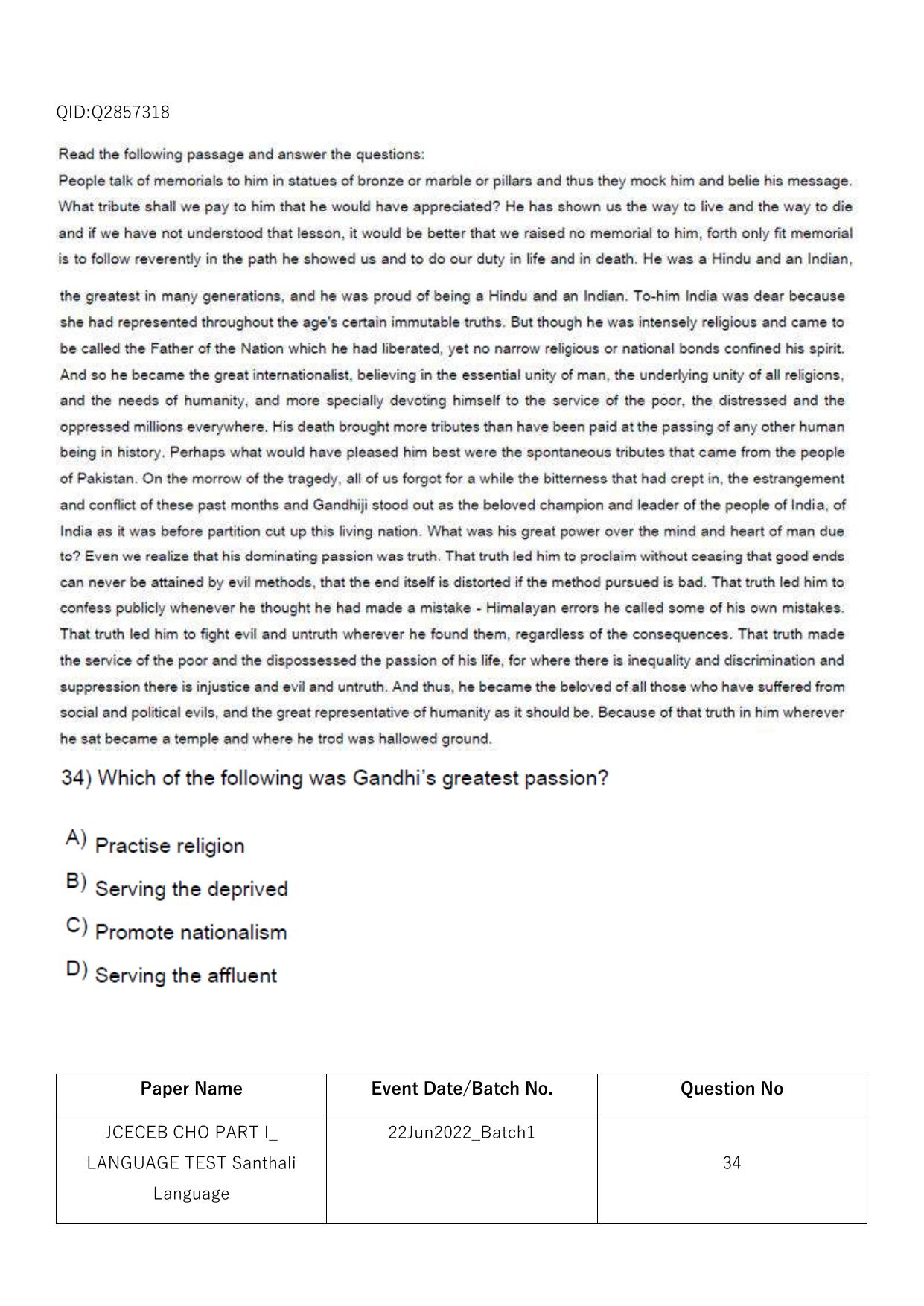 Jharkhand ANM GNM (NECE) 2022 Question Paper - Page 225
