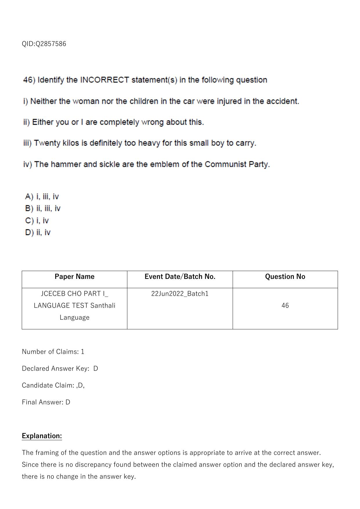 Jharkhand ANM GNM (NECE) 2022 Question Paper - Page 237