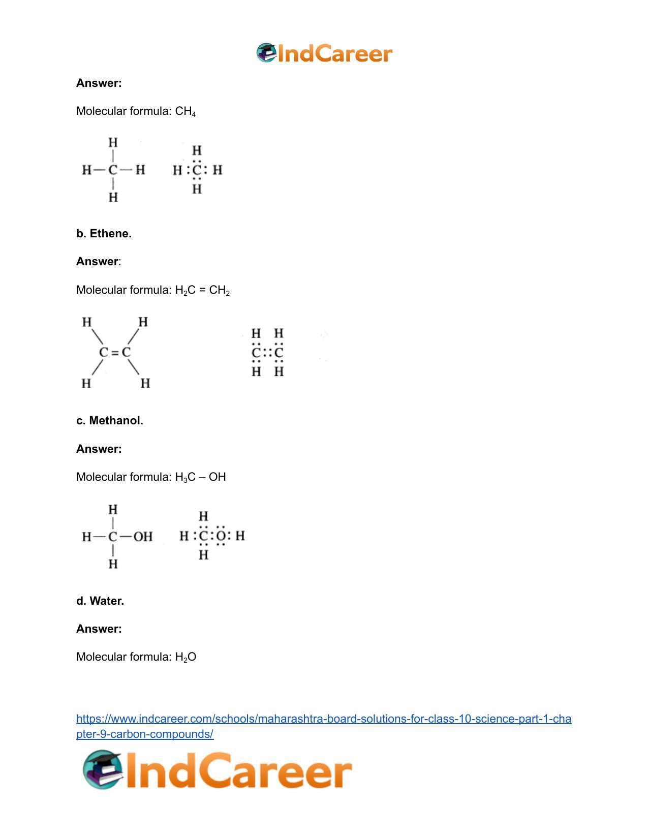 Maharashtra Board Solutions for Class 10- Science (Part 1): Chapter 9- Carbon Compounds - Page 3