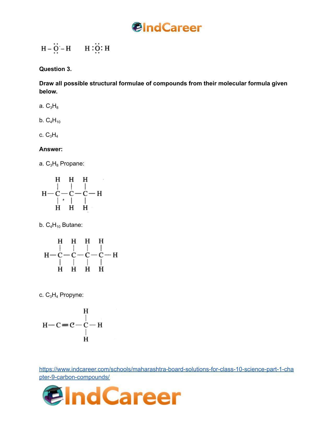 Maharashtra Board Solutions for Class 10- Science (Part 1): Chapter 9- Carbon Compounds - Page 4