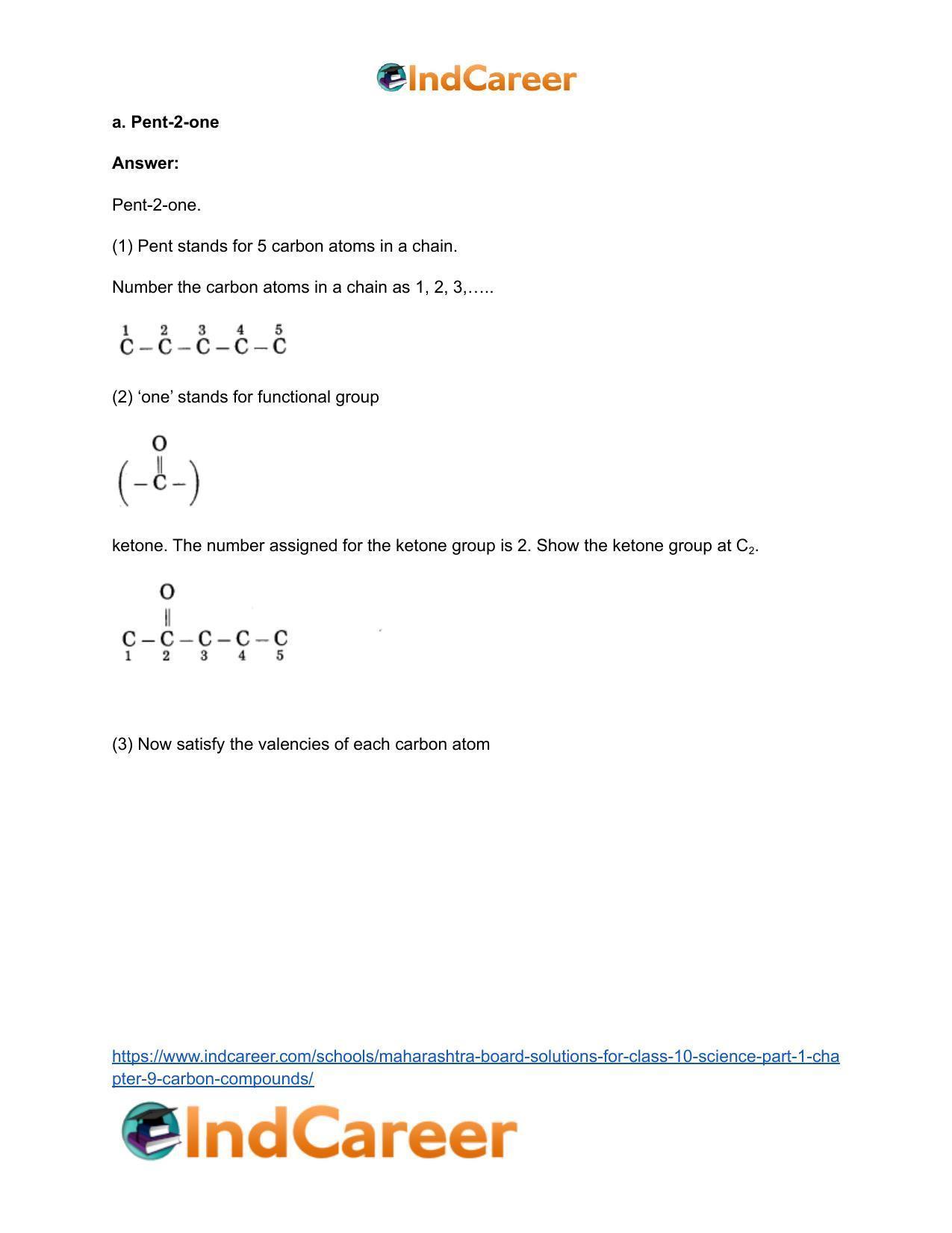 Maharashtra Board Solutions for Class 10- Science (Part 1): Chapter 9- Carbon Compounds - Page 14