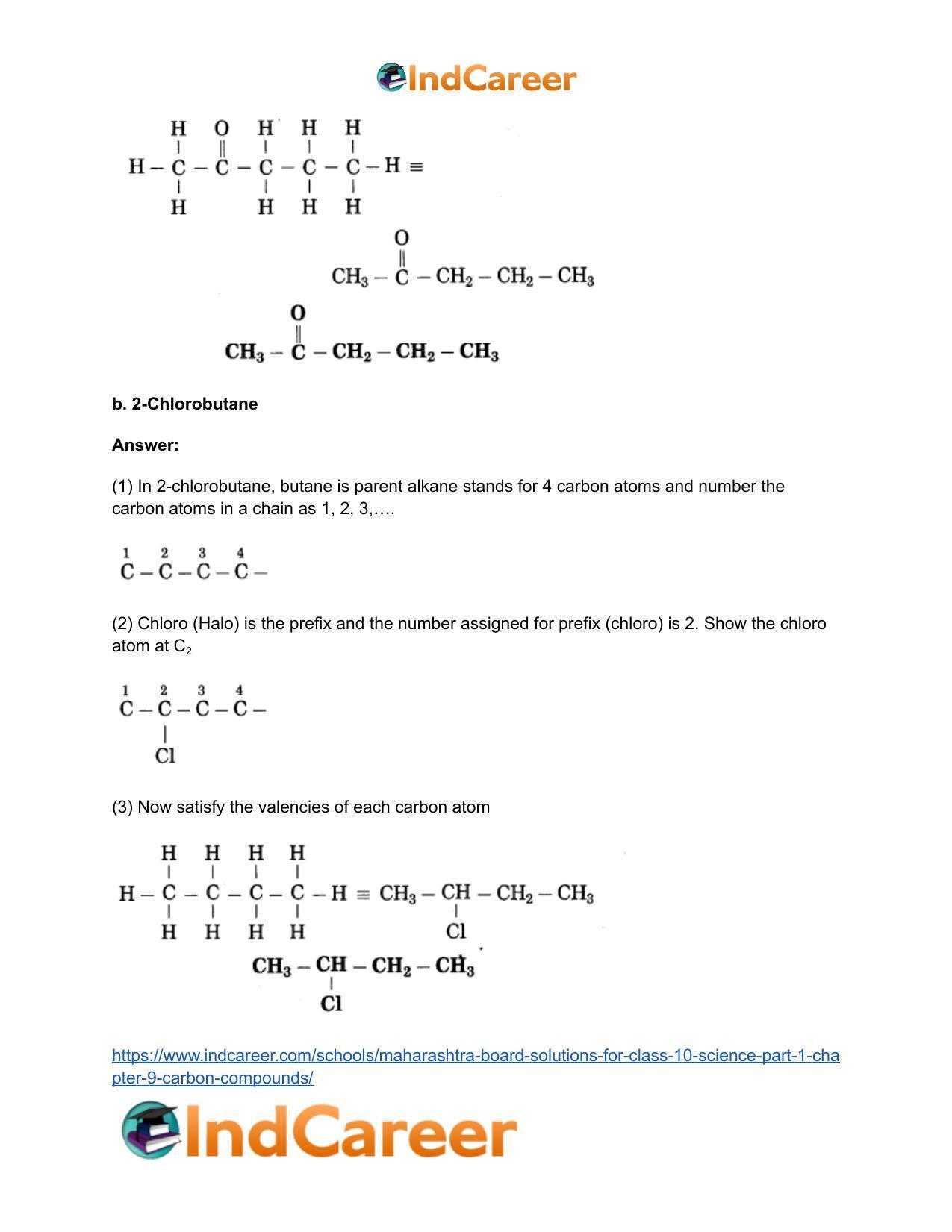 Maharashtra Board Solutions for Class 10- Science (Part 1): Chapter 9- Carbon Compounds - Page 15