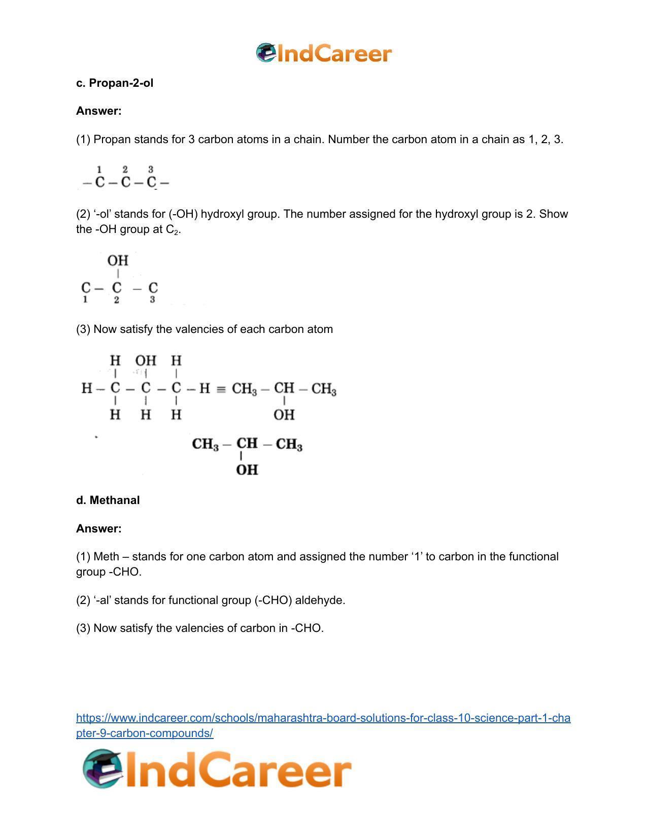Maharashtra Board Solutions for Class 10- Science (Part 1): Chapter 9- Carbon Compounds - Page 16