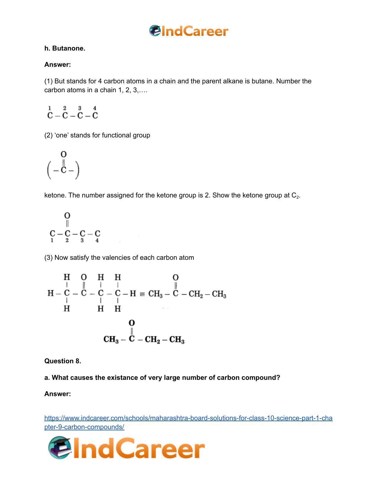 Maharashtra Board Solutions for Class 10- Science (Part 1): Chapter 9- Carbon Compounds - Page 19