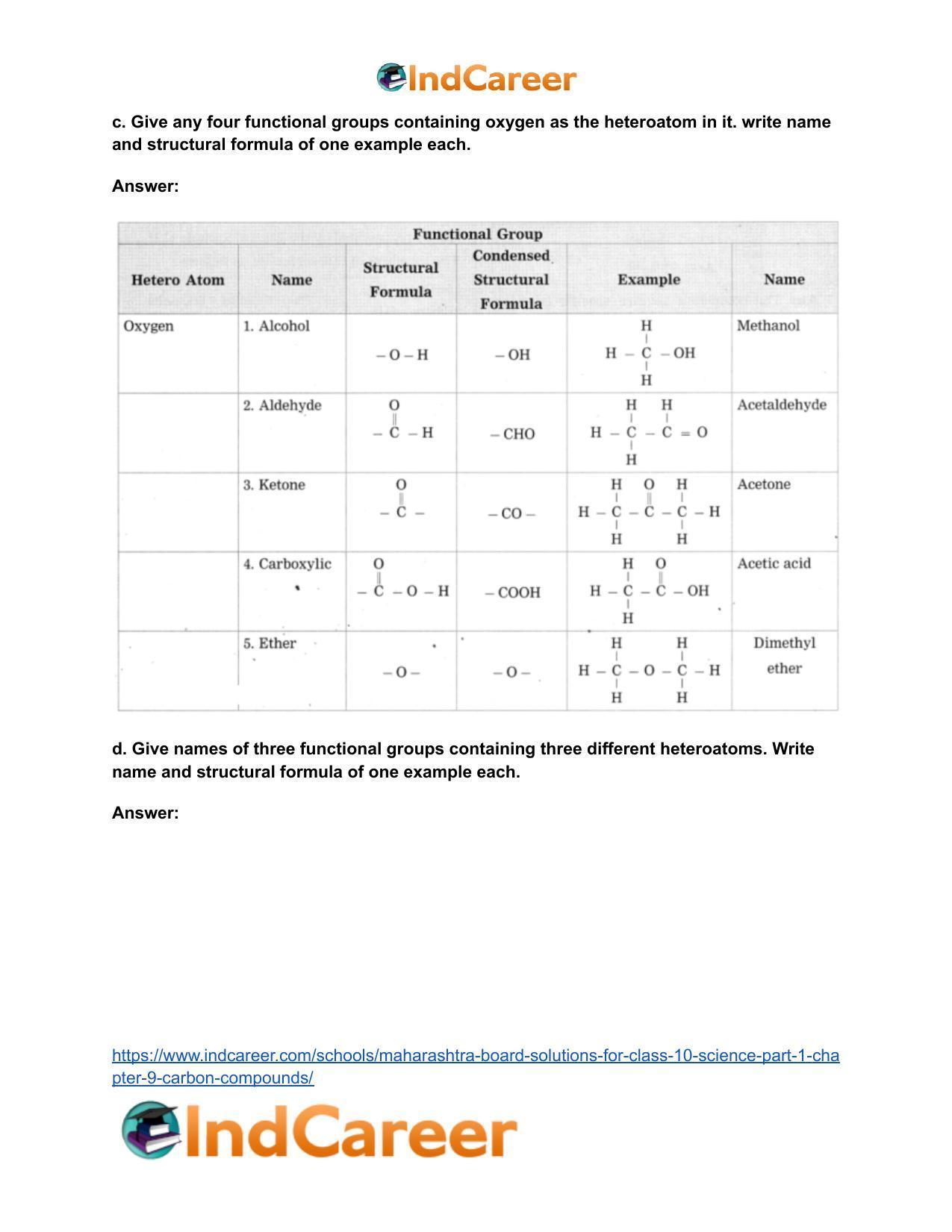 Maharashtra Board Solutions for Class 10- Science (Part 1): Chapter 9- Carbon Compounds - Page 21