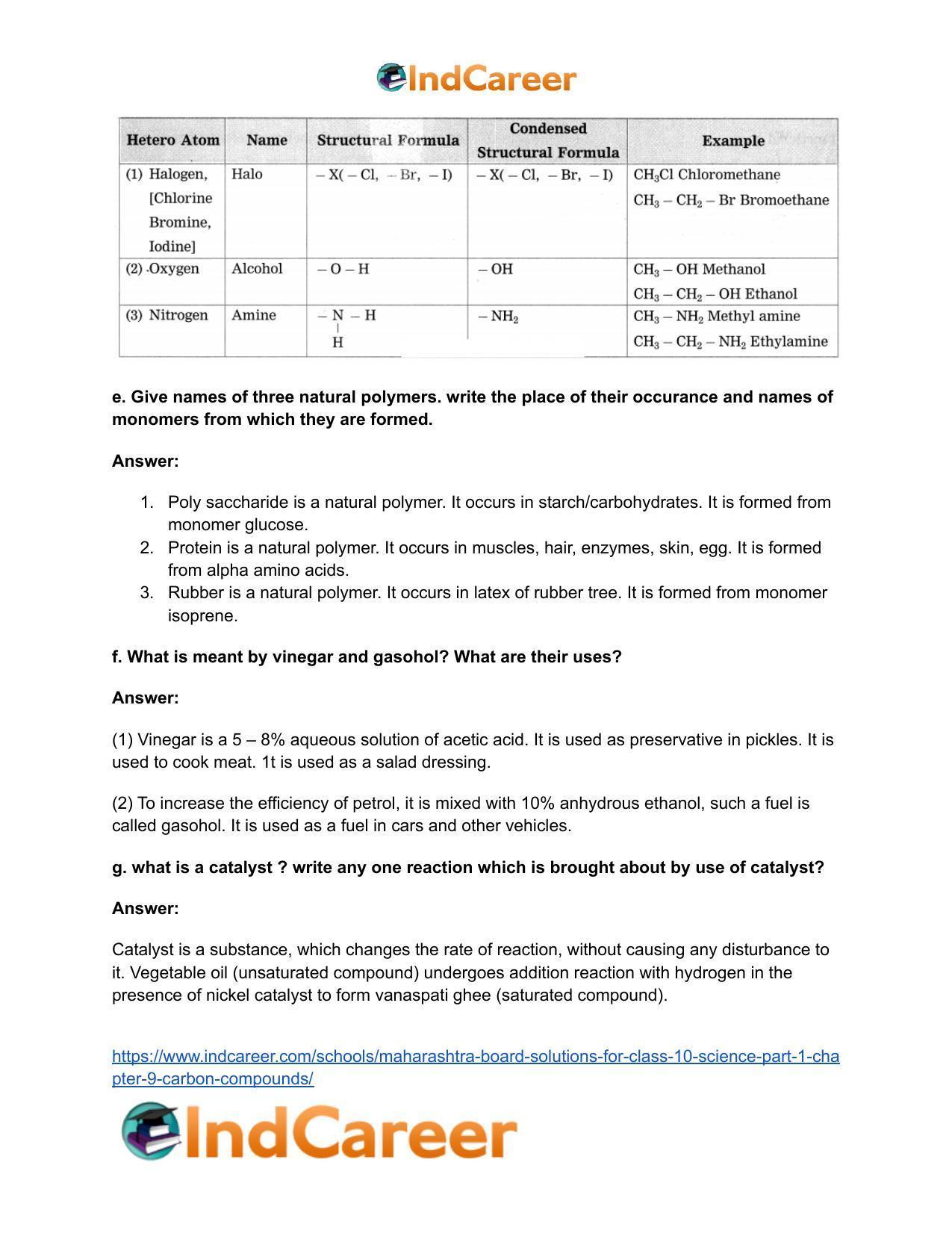 Maharashtra Board Solutions for Class 10- Science (Part 1): Chapter 9- Carbon Compounds - Page 22