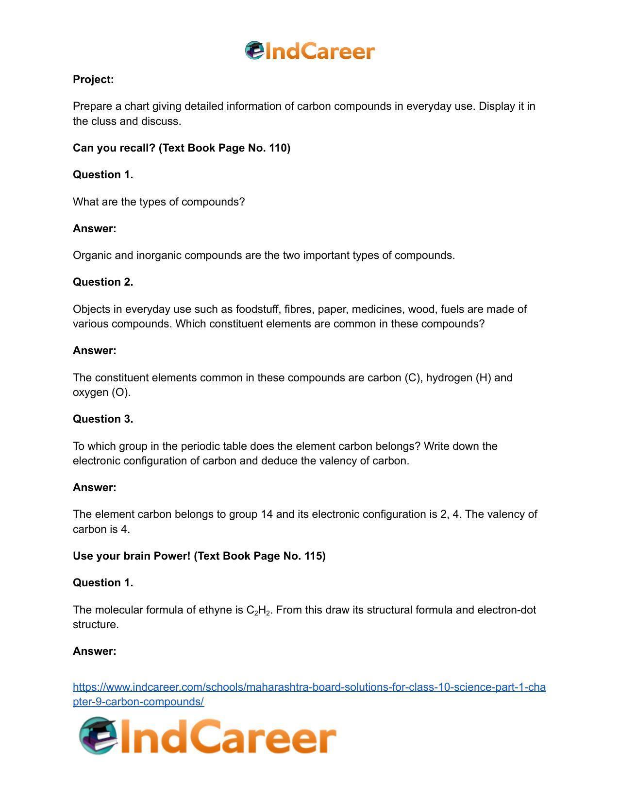 Maharashtra Board Solutions for Class 10- Science (Part 1): Chapter 9- Carbon Compounds - Page 23