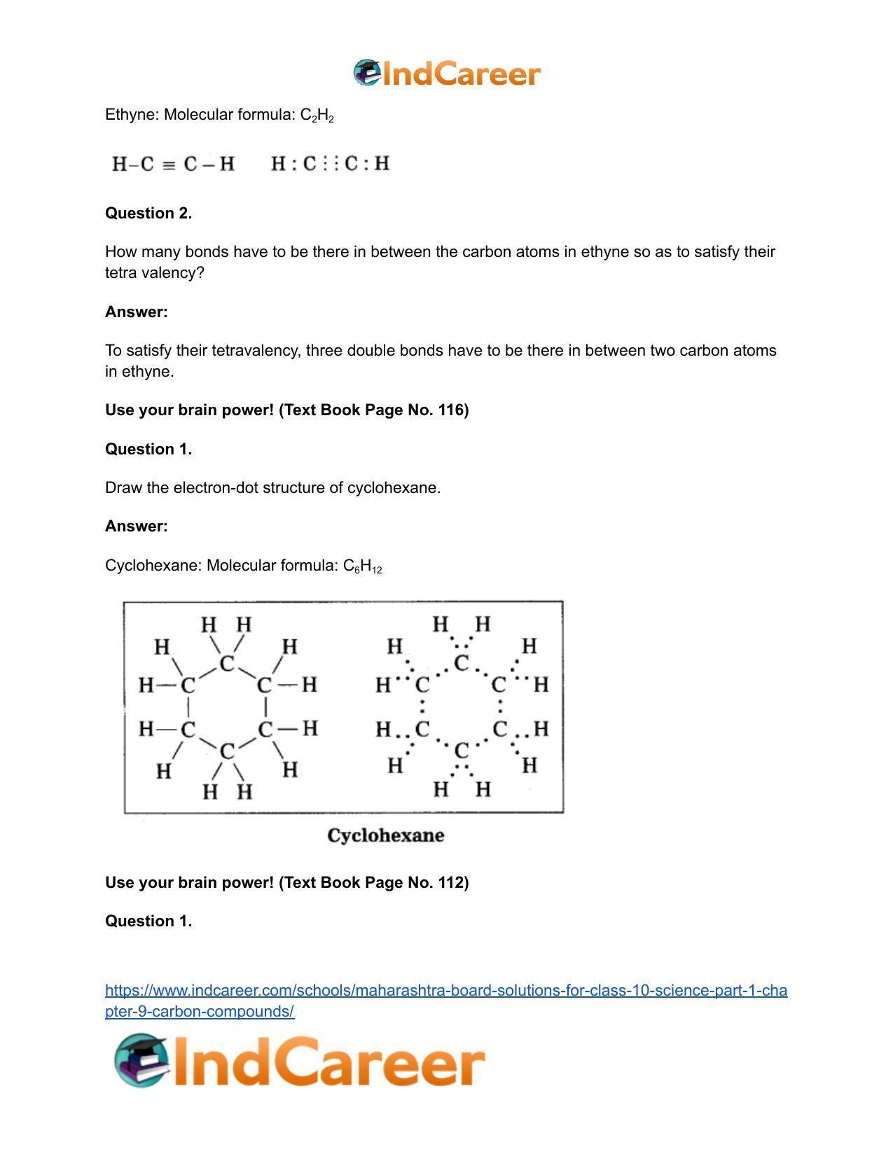Maharashtra Board Solutions for Class 10- Science (Part 1): Chapter 9- Carbon Compounds - Page 24