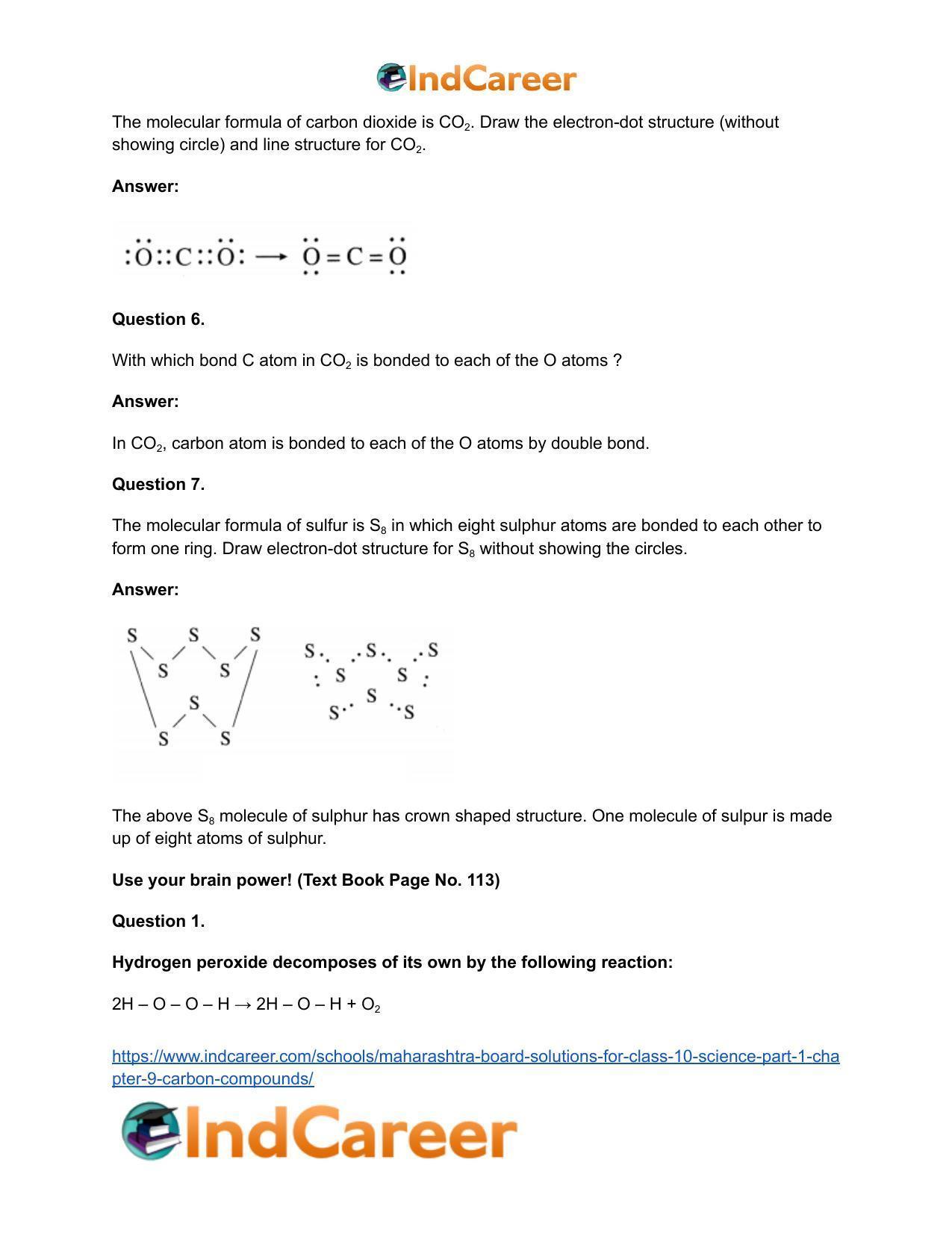 Maharashtra Board Solutions for Class 10- Science (Part 1): Chapter 9- Carbon Compounds - Page 26