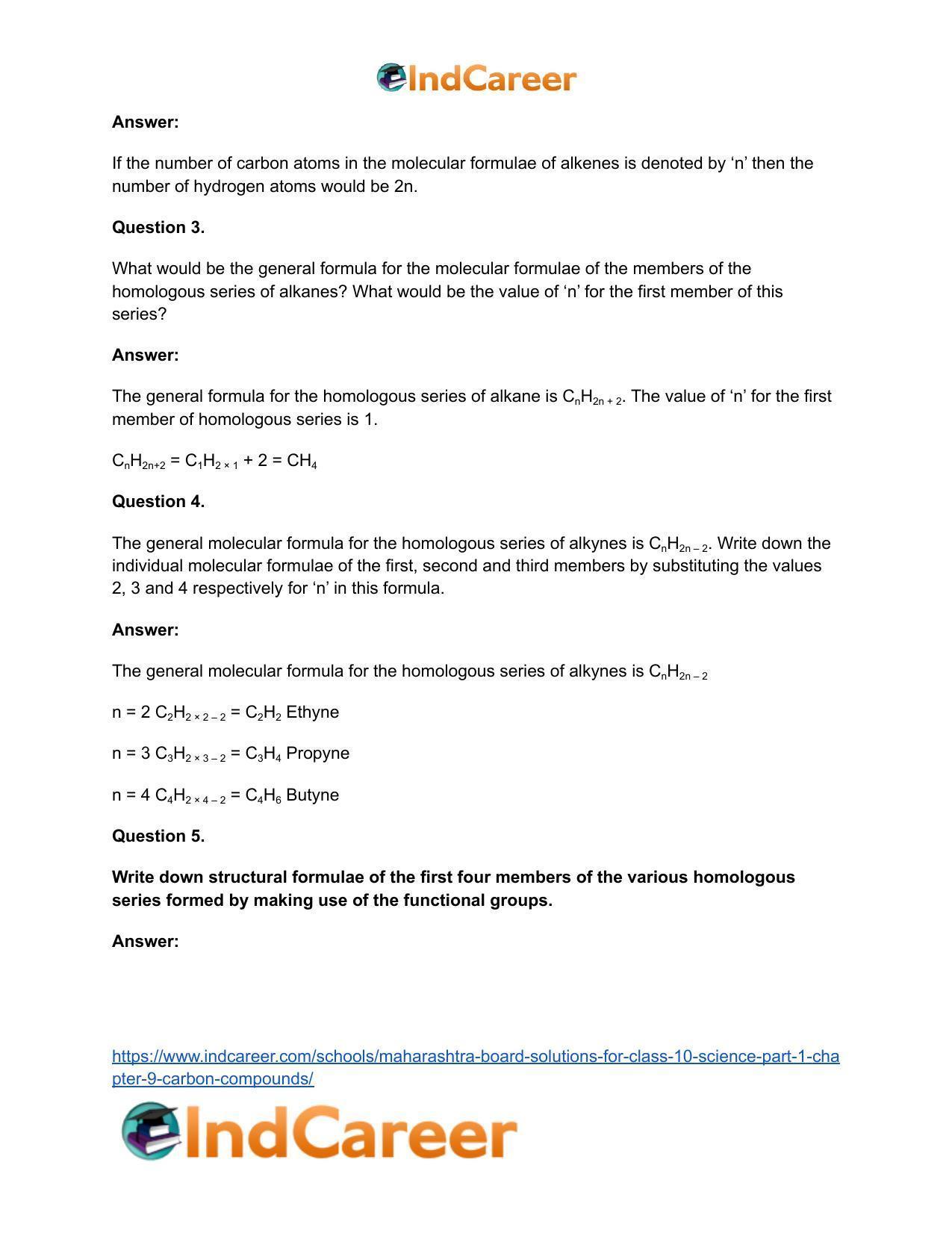 Maharashtra Board Solutions for Class 10- Science (Part 1): Chapter 9- Carbon Compounds - Page 28
