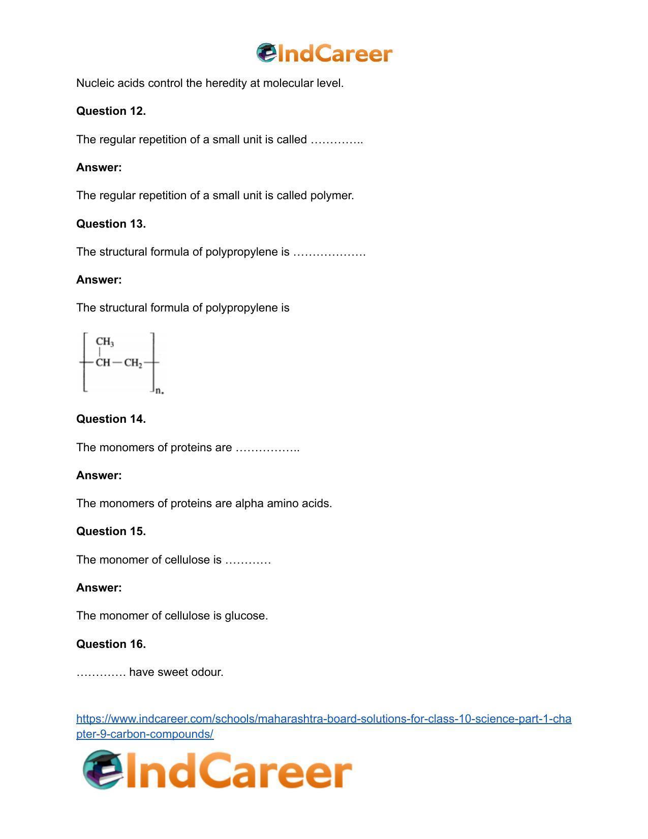 Maharashtra Board Solutions for Class 10- Science (Part 1): Chapter 9- Carbon Compounds - Page 44