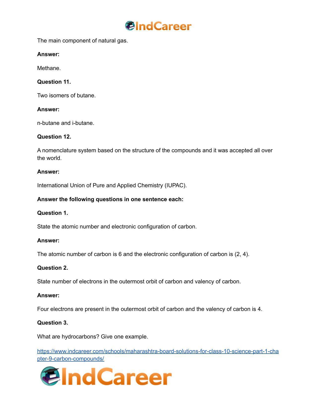 Maharashtra Board Solutions for Class 10- Science (Part 1): Chapter 9- Carbon Compounds - Page 69