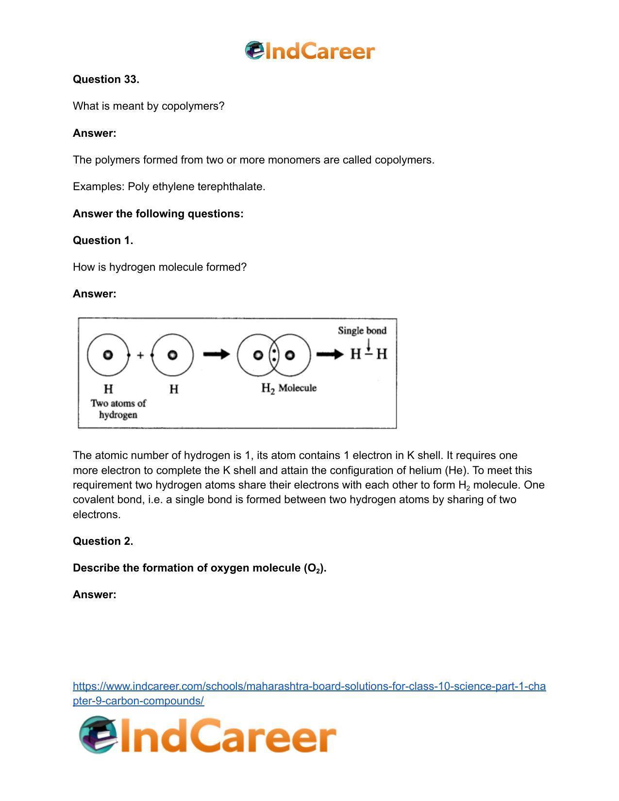 Maharashtra Board Solutions for Class 10- Science (Part 1): Chapter 9- Carbon Compounds - Page 77