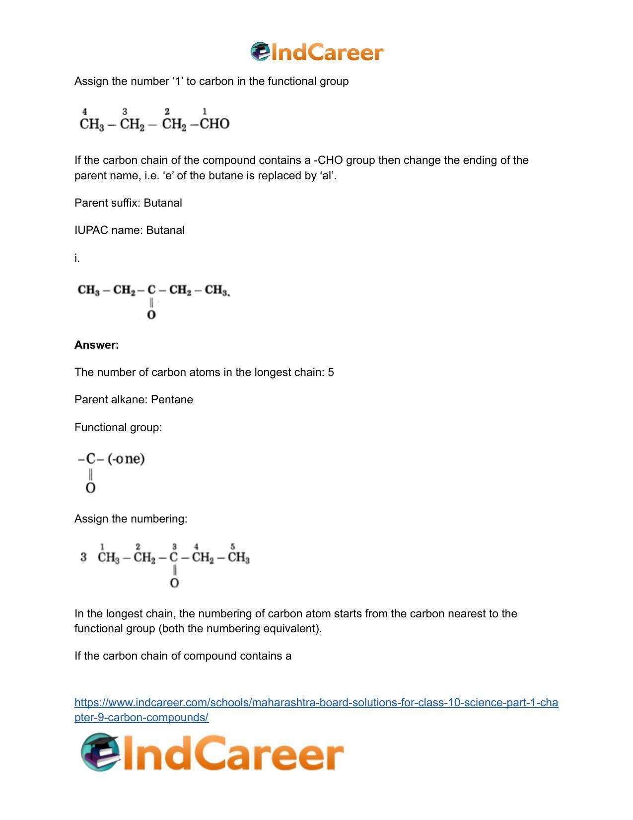 Maharashtra Board Solutions for Class 10- Science (Part 1): Chapter 9- Carbon Compounds - Page 95