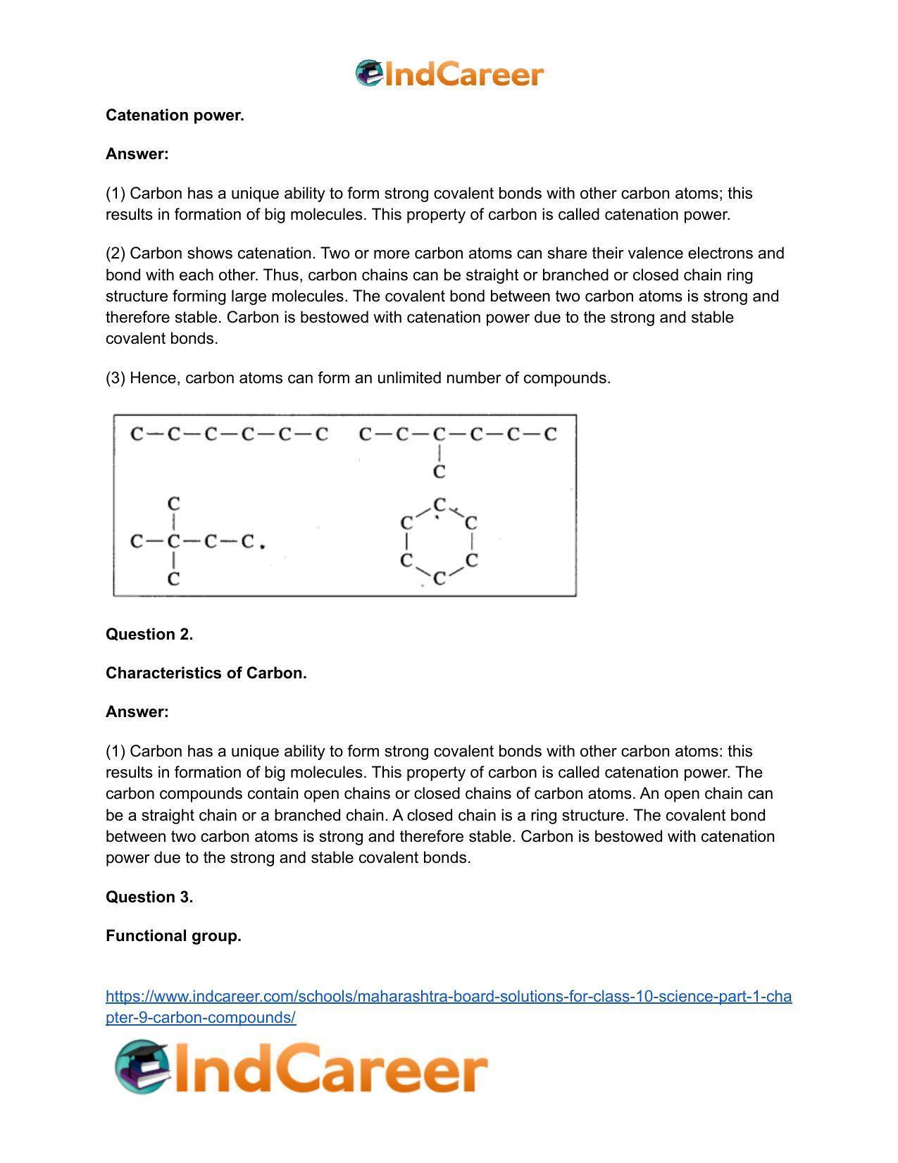 Maharashtra Board Solutions for Class 10- Science (Part 1): Chapter 9- Carbon Compounds - Page 102