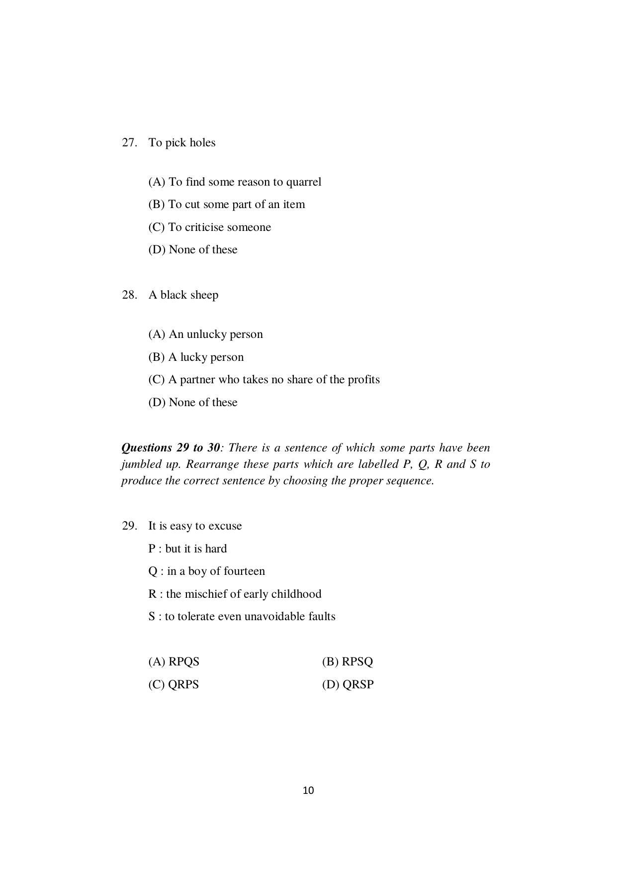 ISI Admission Test M.S (LIS) PLB 2022 Sample Paper - Page 10