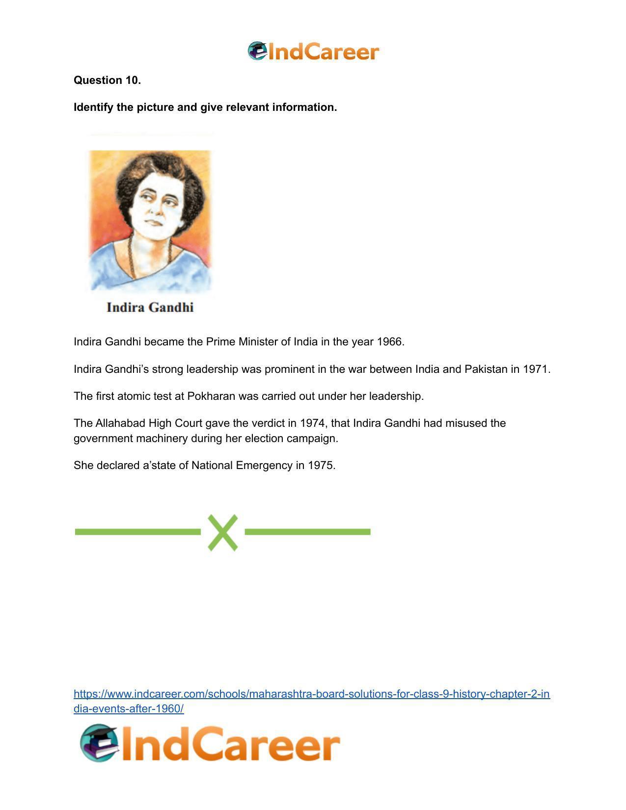 Maharashtra Board Solutions for Class 9- History: Chapter 2- India: Events After 1960 - Page 25