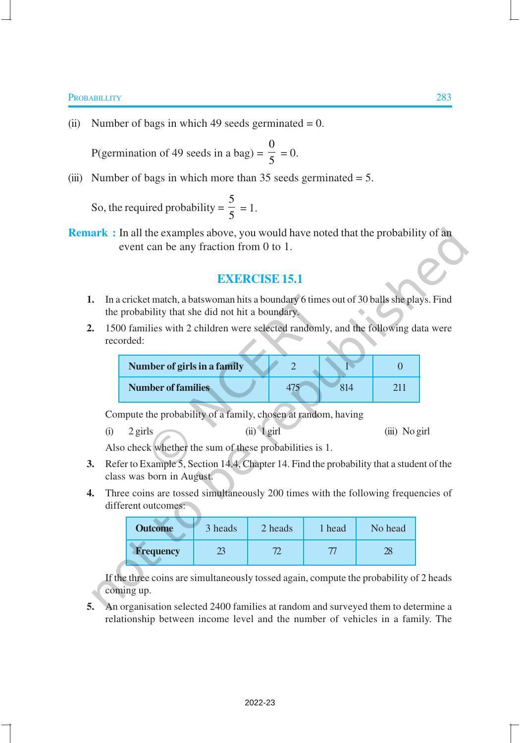 NCERT Book for Class 9 Maths Chapter 15 Probability - Page 13
