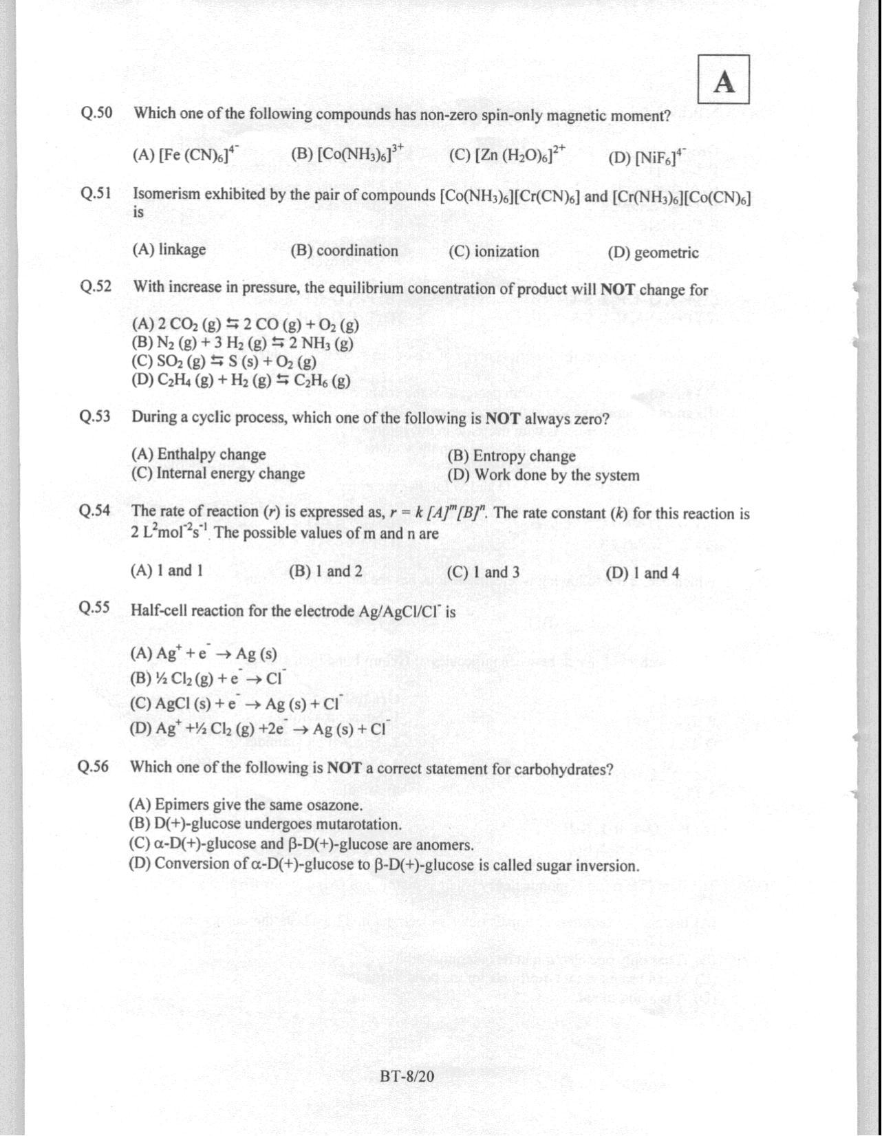 JAM 2008: BT Question Paper - Page 10