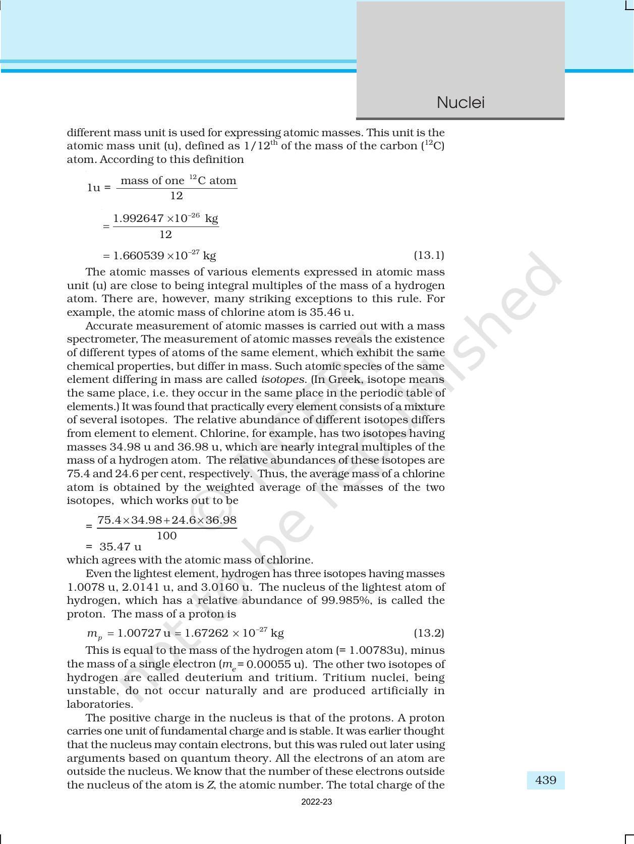 NCERT Book for Class 12 Physics Chapter 13 Nuclei - Page 2