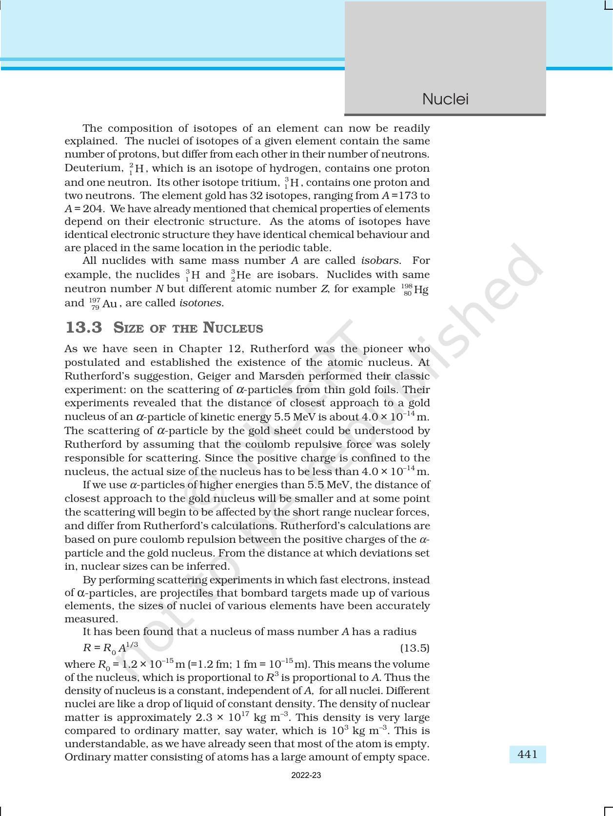 NCERT Book for Class 12 Physics Chapter 13 Nuclei - Page 4