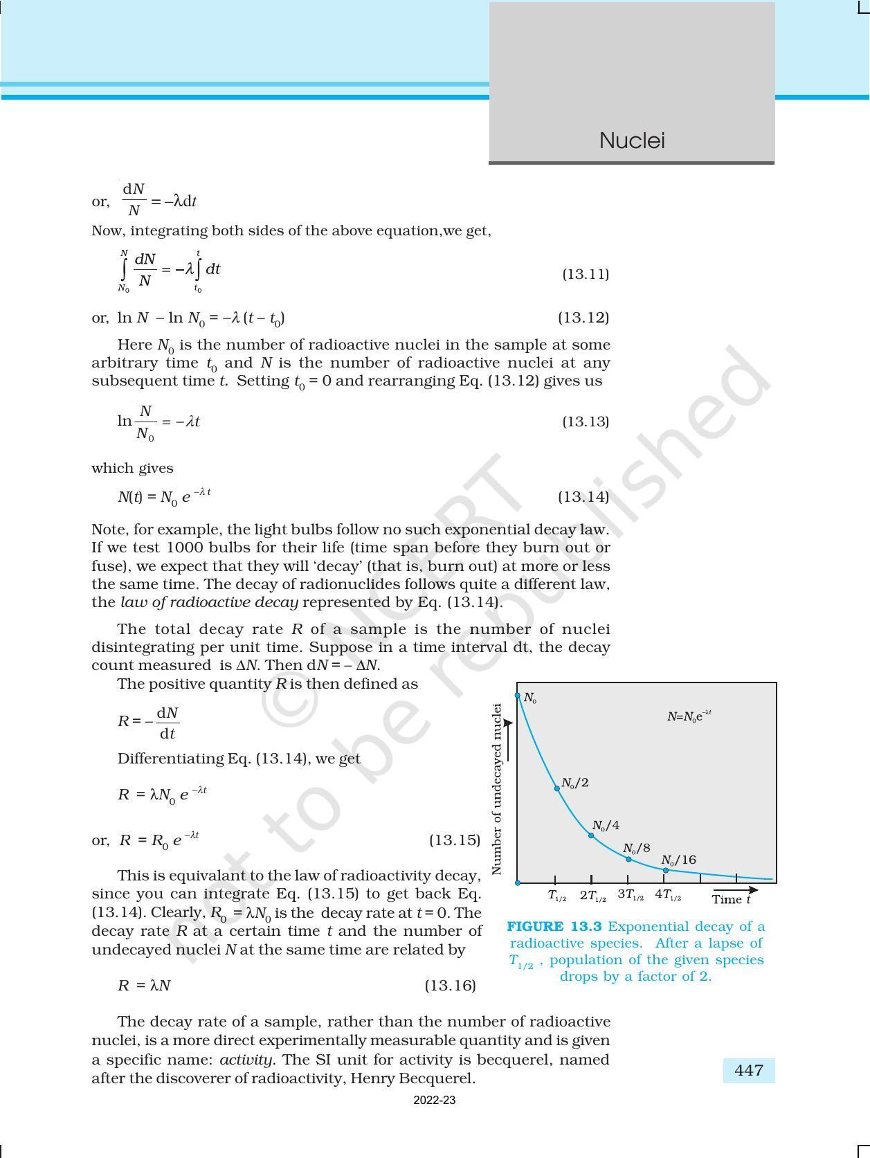 NCERT Book for Class 12 Physics Chapter 13 Nuclei - Page 10