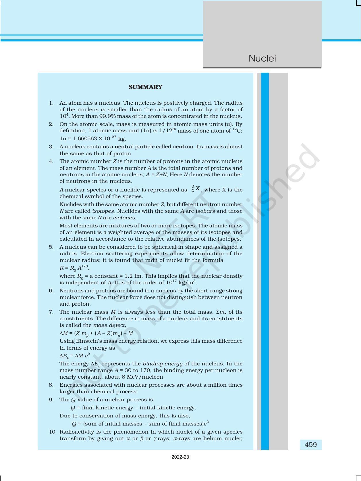 NCERT Book for Class 12 Physics Chapter 13 Nuclei - Page 22
