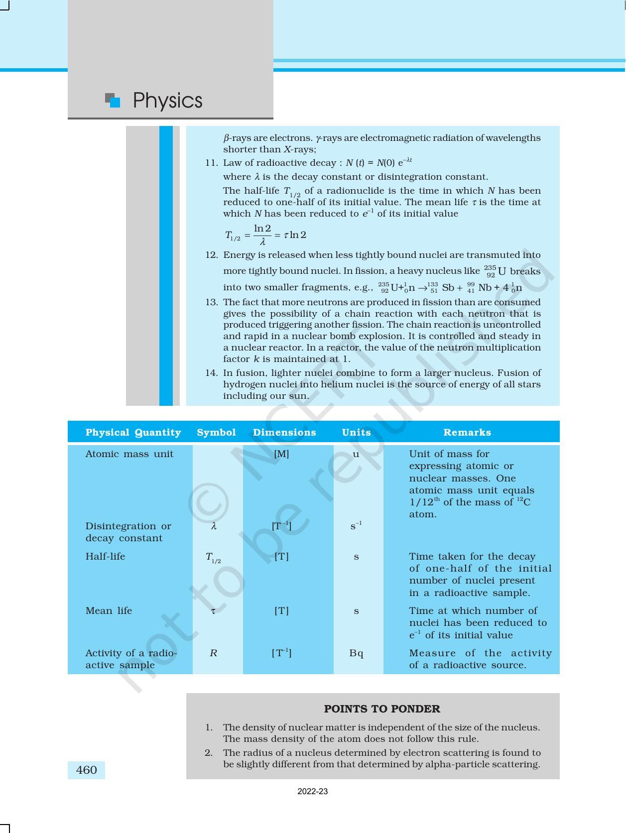 NCERT Book for Class 12 Physics Chapter 13 Nuclei - Page 23
