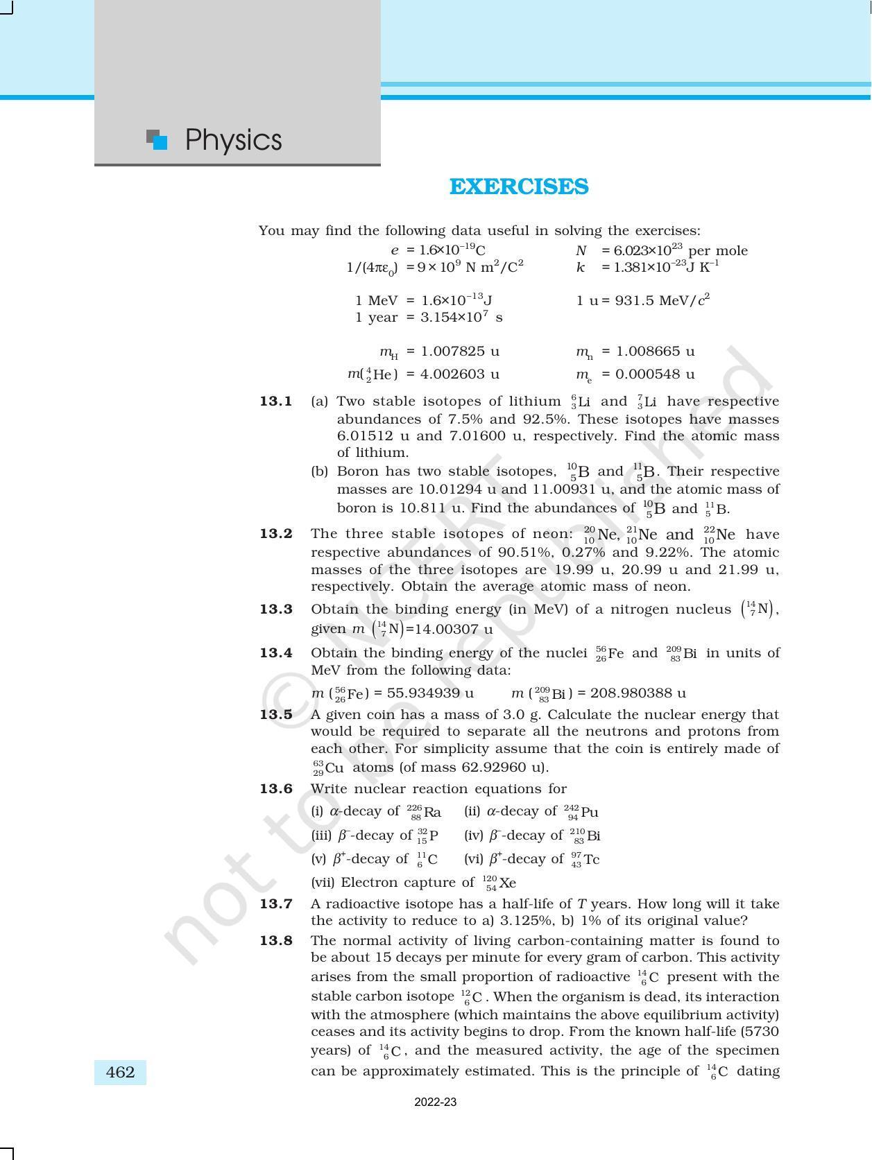 NCERT Book for Class 12 Physics Chapter 13 Nuclei - Page 25
