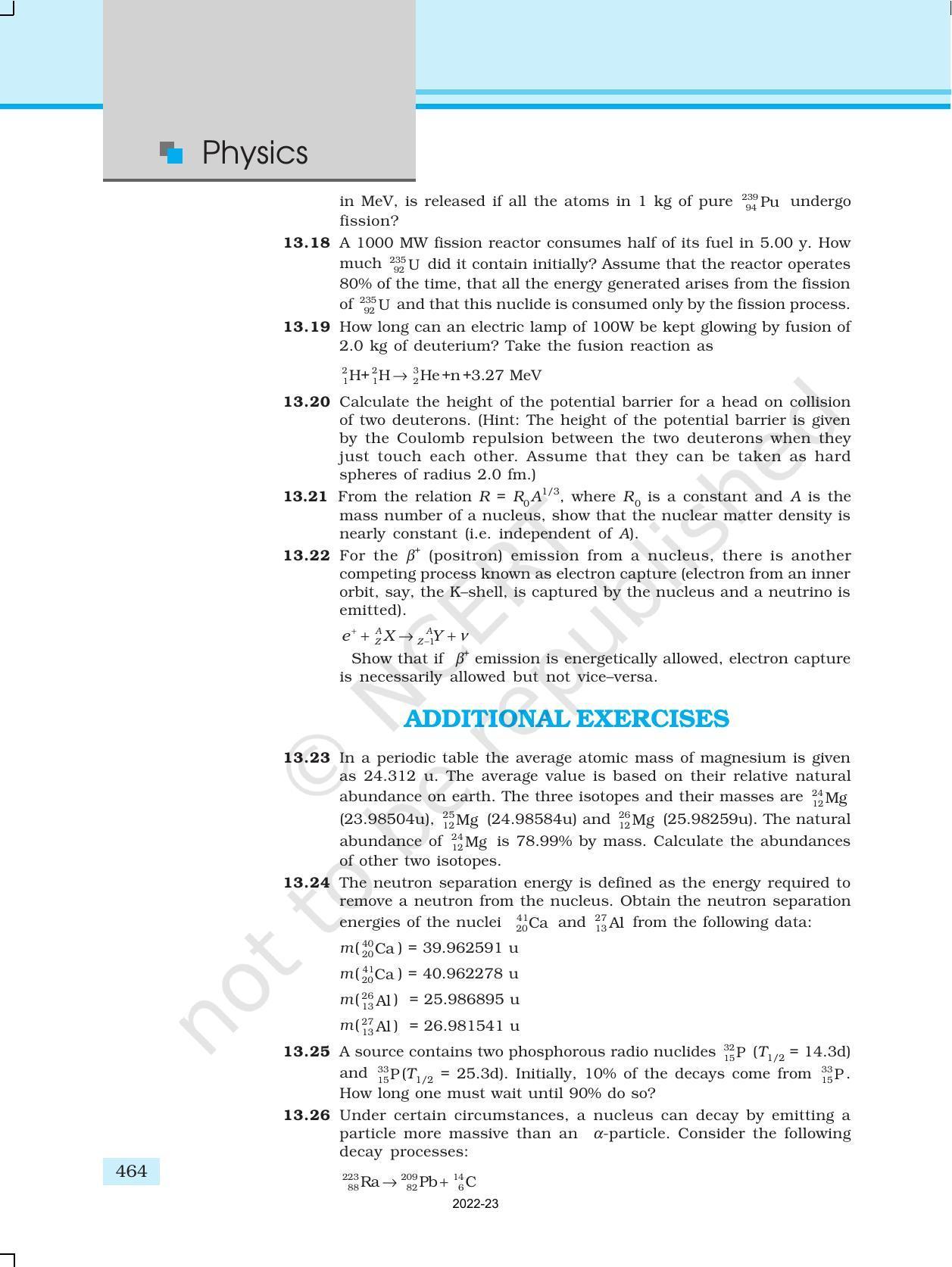 NCERT Book for Class 12 Physics Chapter 13 Nuclei - Page 27