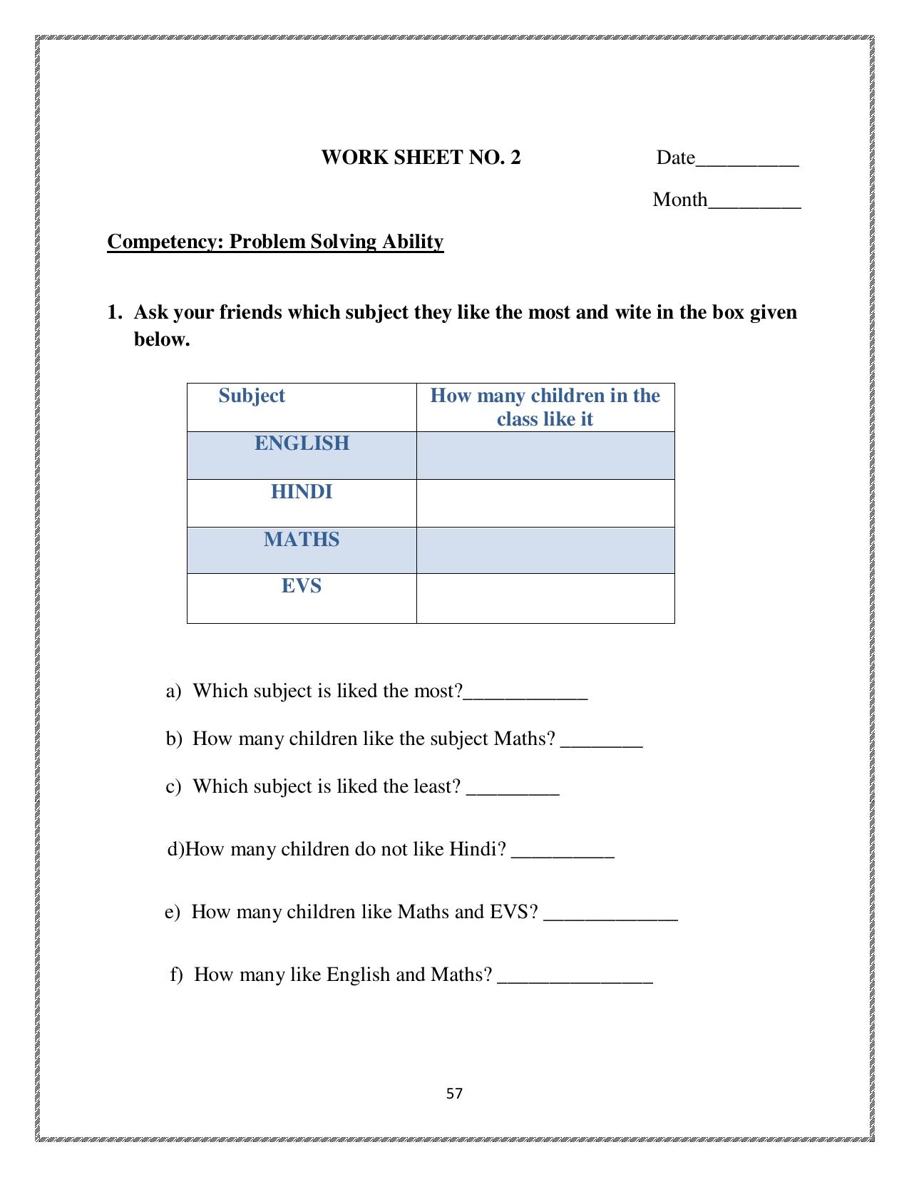 Worksheets for Class 2 Maths Assignment 79 How Many Ponytails - Page 1