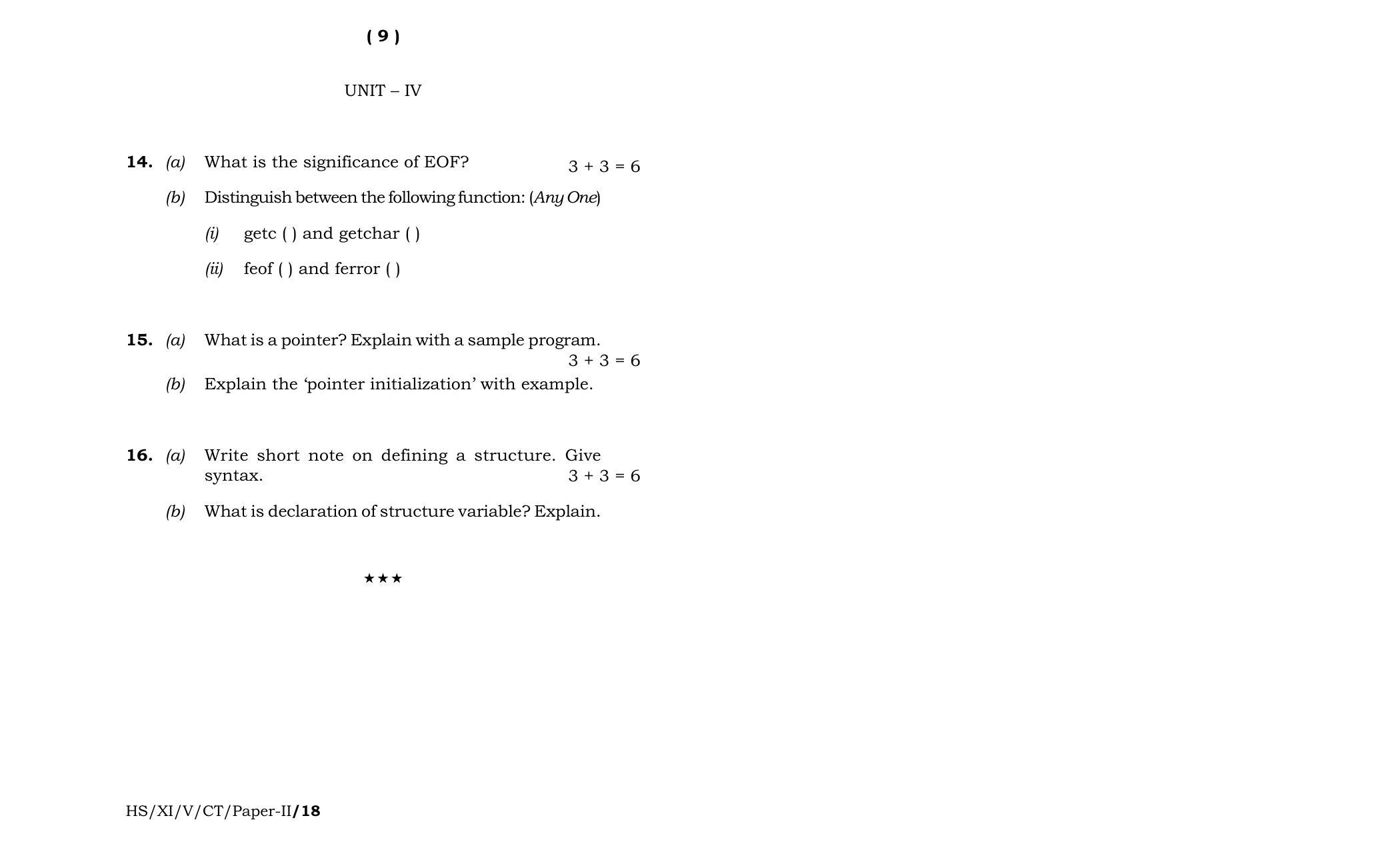 Meghalaya Board (MBOSE) Class 11 Computer_Techniqe_Paper-II 2018 Question Paper - Page 5