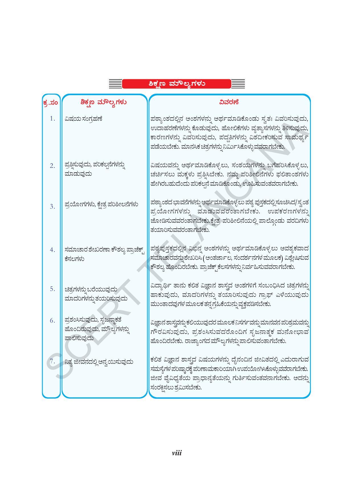 TS SCERT Class 8 Biological Science (Kannada Medium) Text Book - Page 10