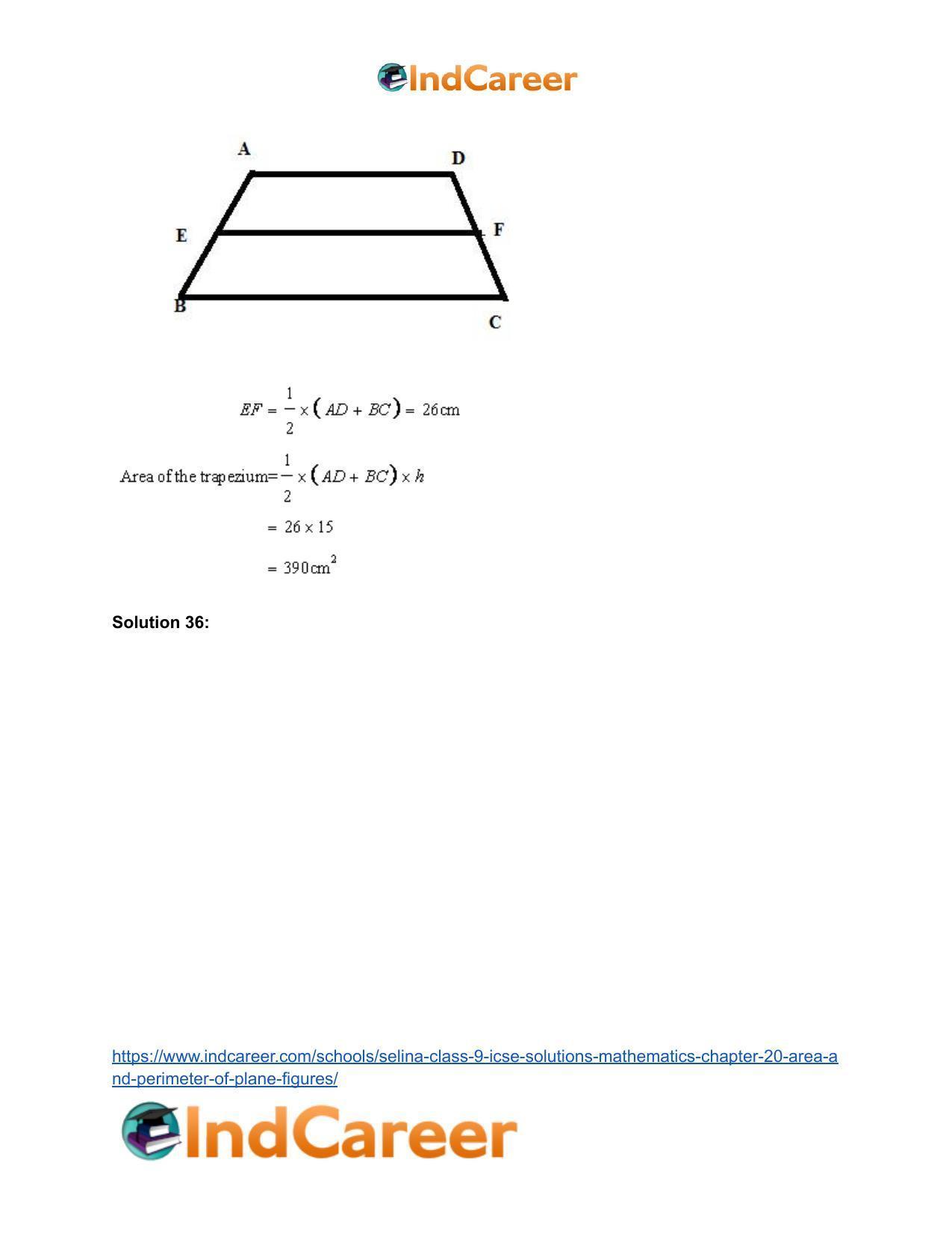 Selina Class 9 ICSE Solutions Mathematics : Chapter 20 - Area and Perimeter of Plane Figures - Page 55