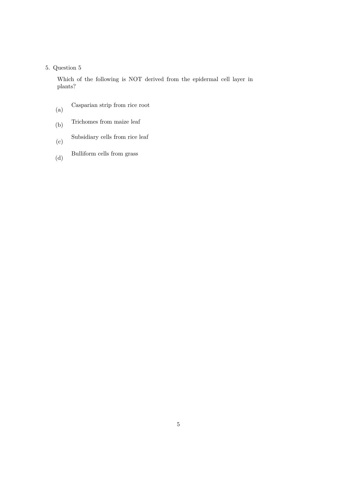 IISER Aptitude Test 2024 Answer Key - Page 6