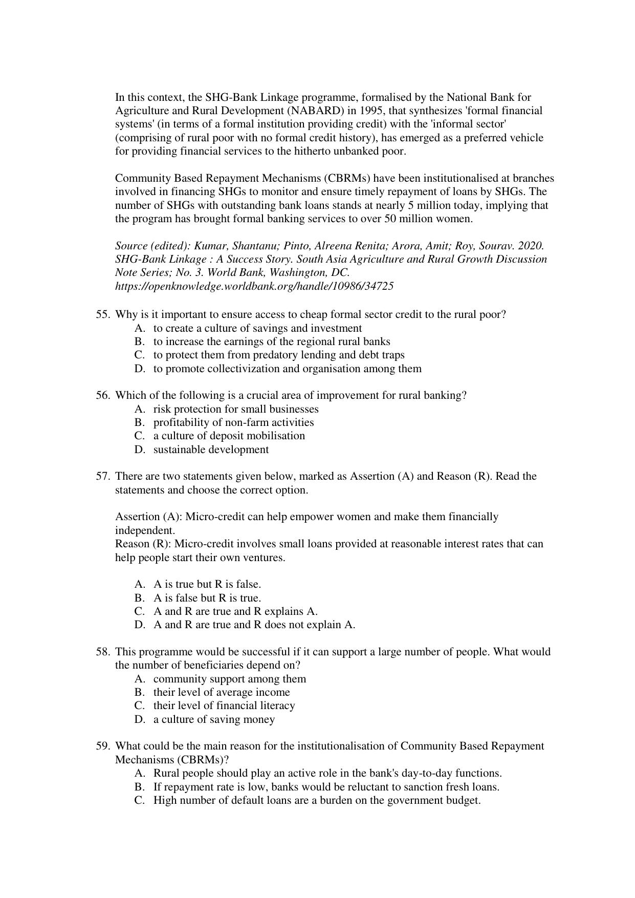 CBSE Class 12 Economics Term 1 Practice Questions 2021-22 - Page 11